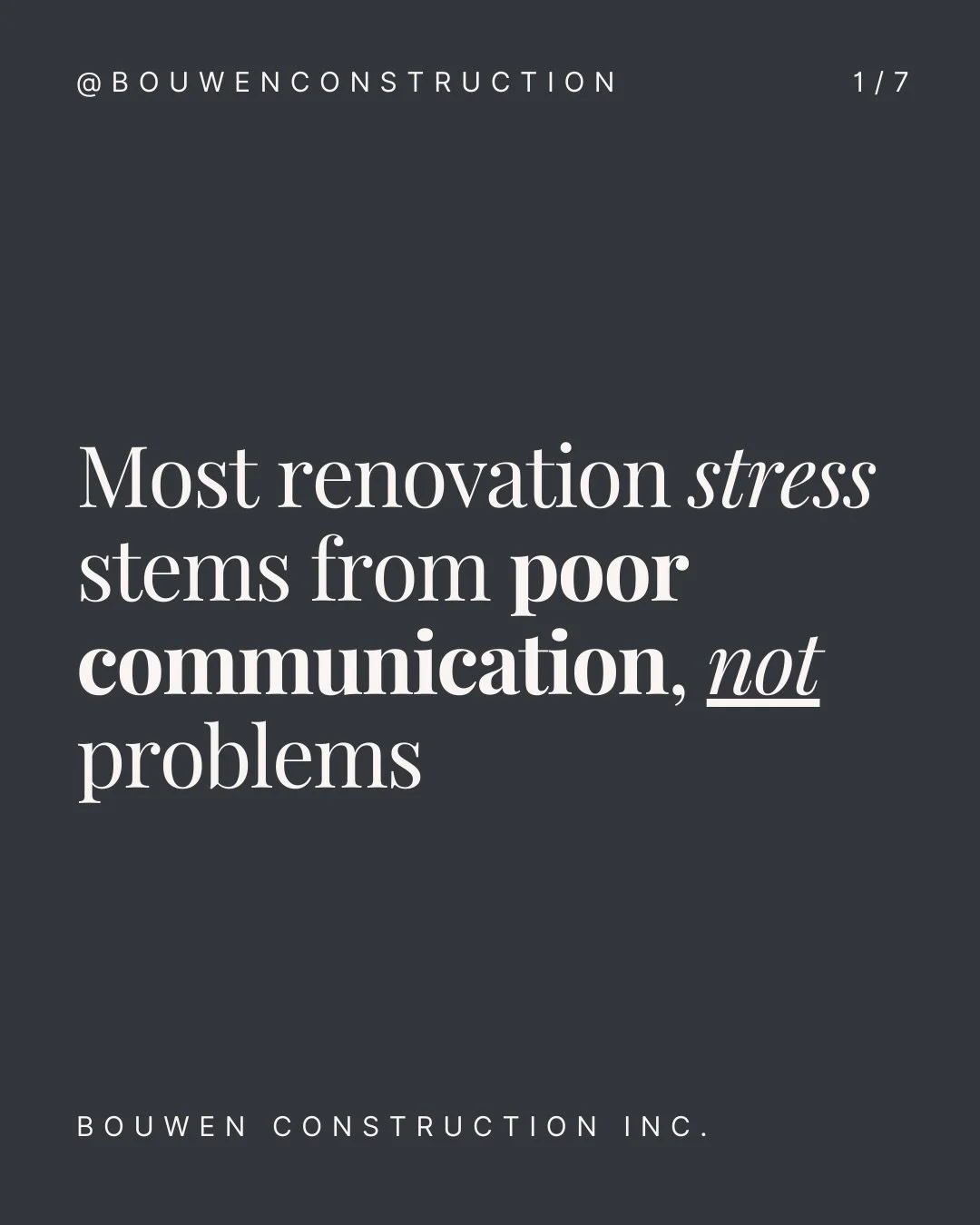 It&rsquo;s no secret that renovations often fall in the &ldquo;stressful life events&rdquo; category.

But most of the time that stress doesn&rsquo;t come from that actual problems, it comes from not knowing what&rsquo;s going on.

Truth is, even the