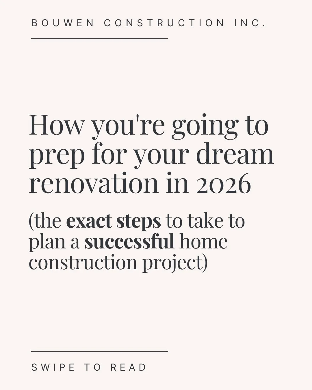 For the planners, list-makers, and &ldquo;I just want to know the steps&rdquo; people &mdash; this is how to properly prepare for a 2026 renovation.