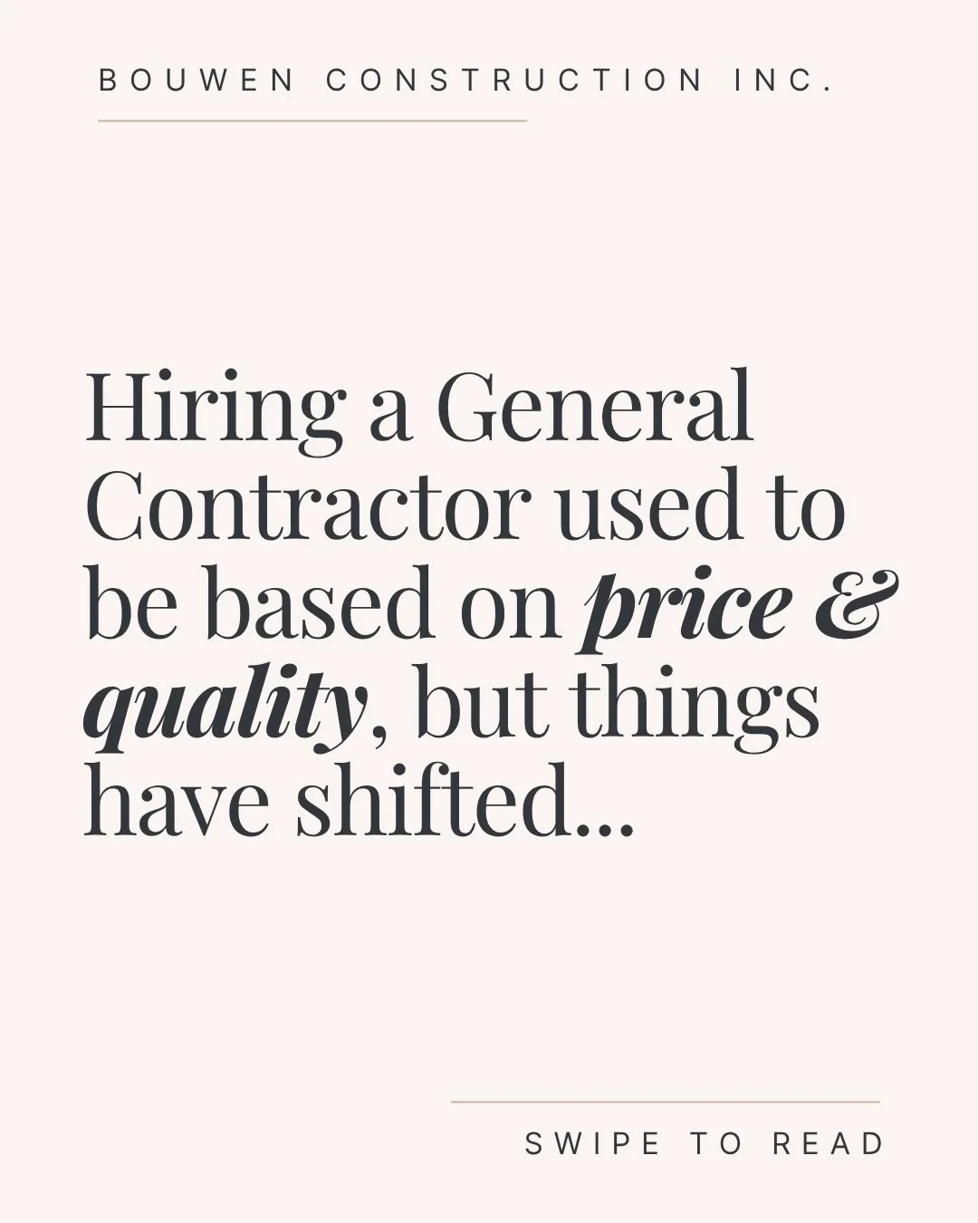 What questions do you wish you&rsquo;d asked before hiring your last contractor? 

We&rsquo;d love to hear them! 

#generalcontractor #generalcontractoralberta #generalcontractors #residentialconstruction #commercialconstruction