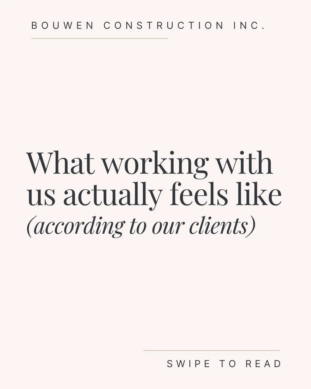 You're not just hiring us to build something.

You're hiring us for clear communication when issues come up.

For respectful trades who treat your home with care. 

For projects that stay on time and on budget. 

And for someone who makes an intimida