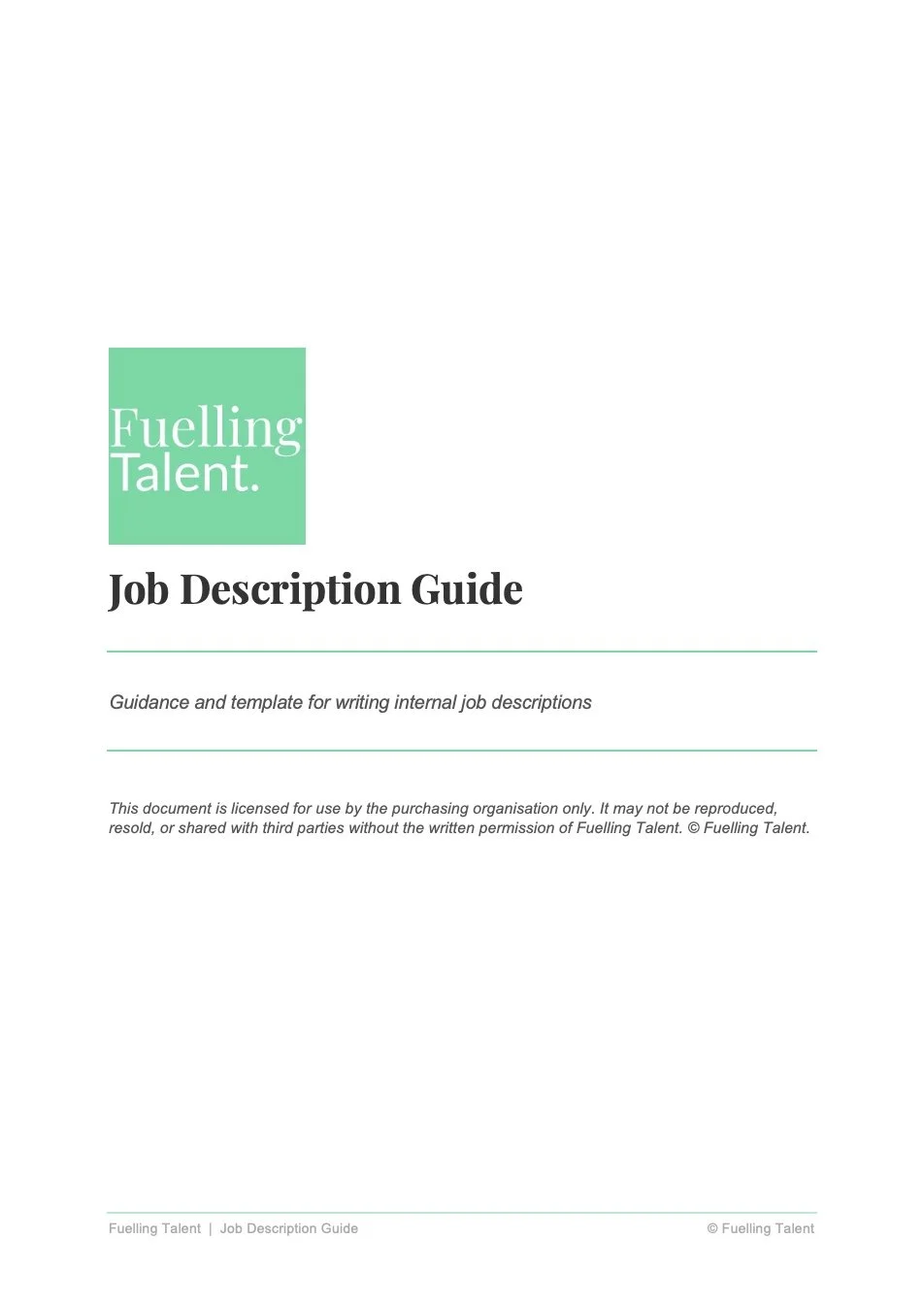 Job Description Guide & Template