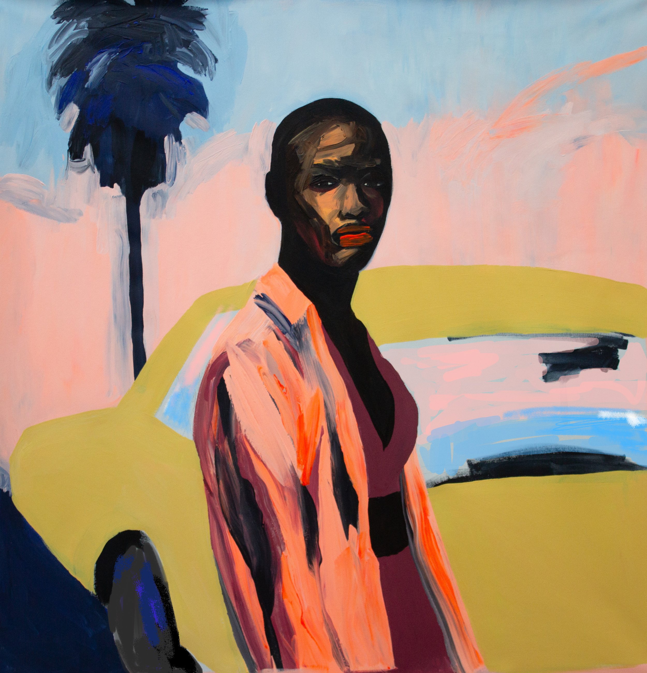 "Orange shirt" / Acrylic on canvas / 80x80 / 2023