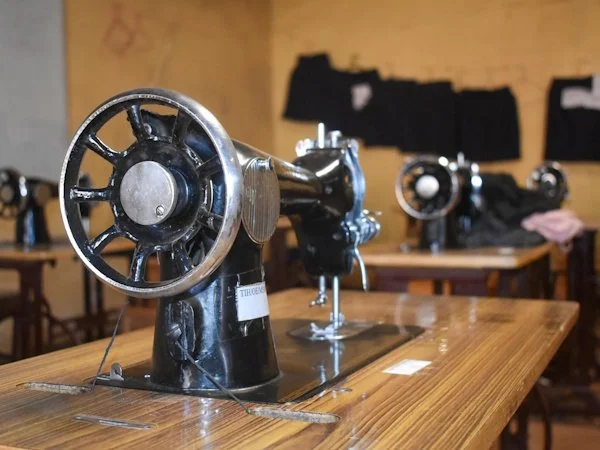  One of the sewing machines at our Vocational Training Workshops. 