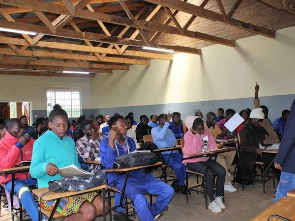  Vocational school students attending Entreprenuership classes at There Is Hope campus. 