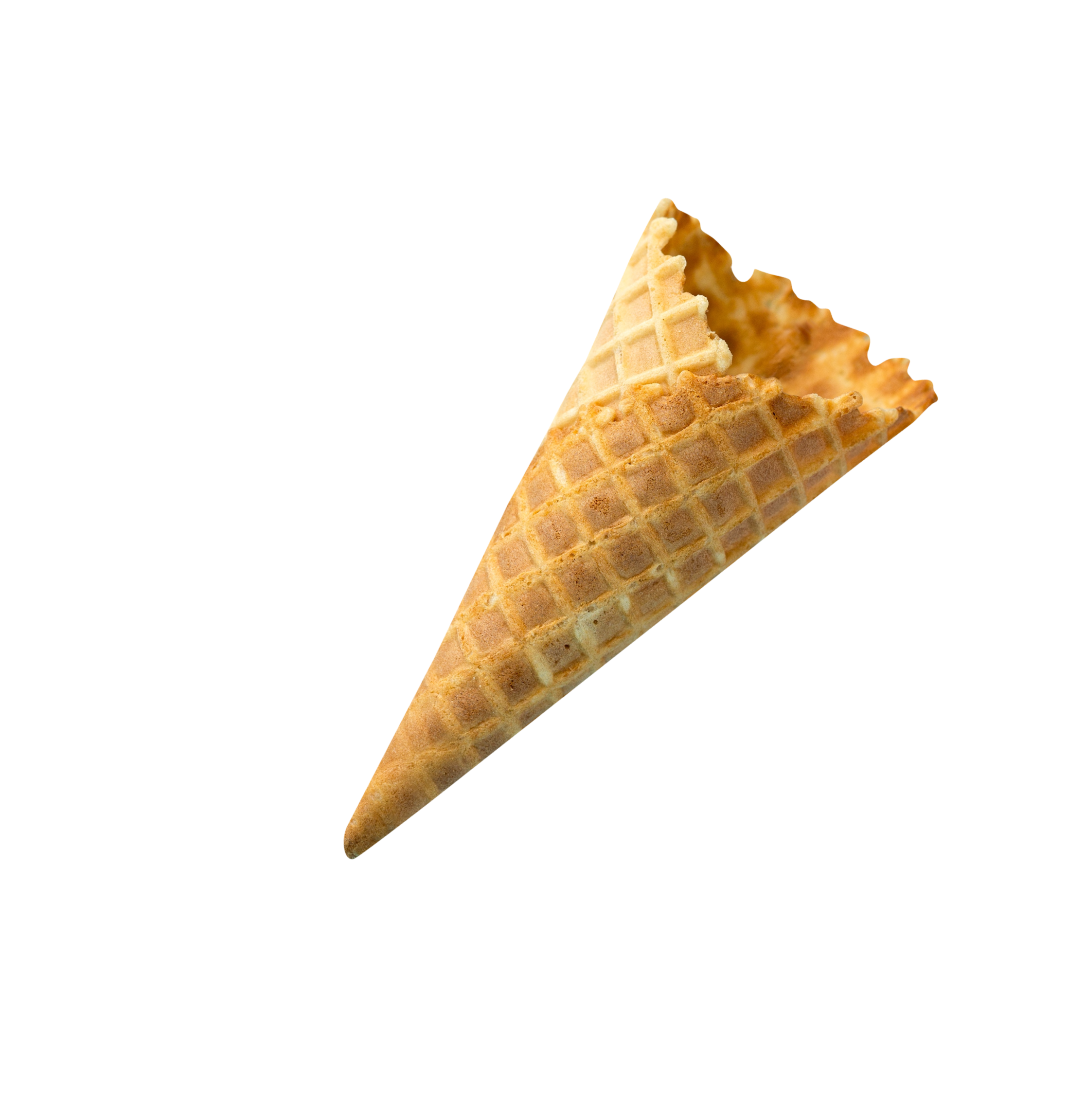 Empty waffle cone