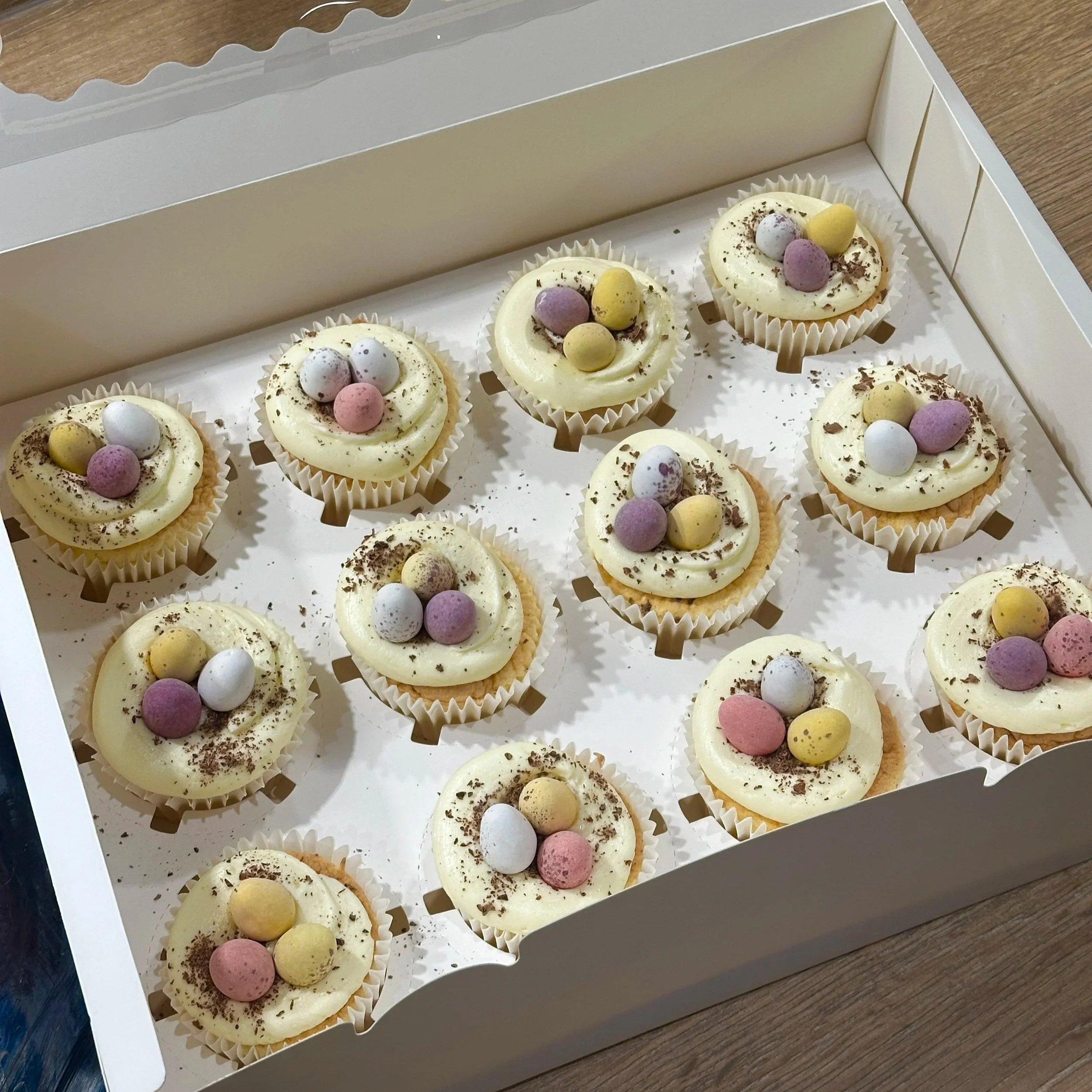 12 Mini Eggs Cupcakes - £30