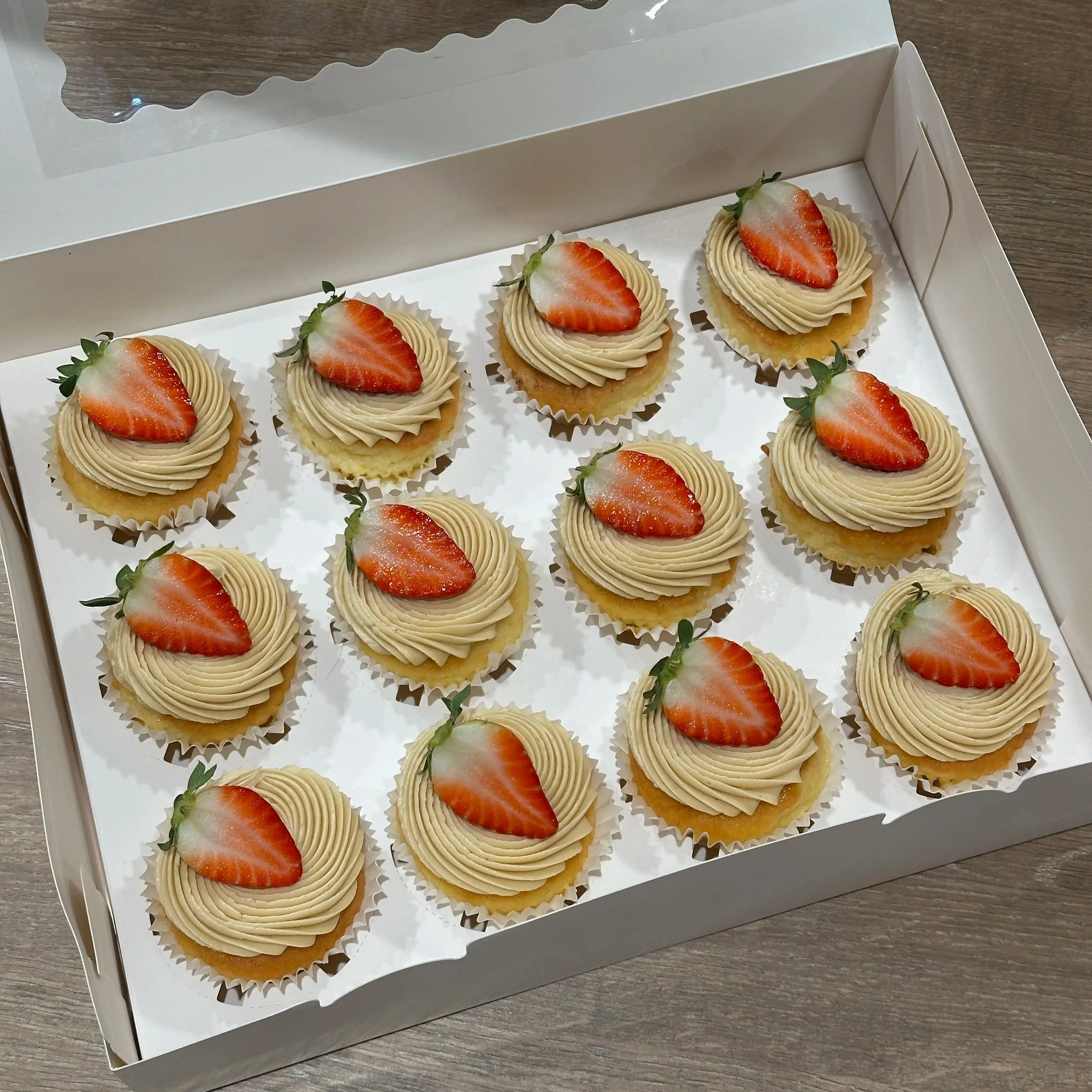 12 Chai Tea & Strawberry Cupcakes - £30
