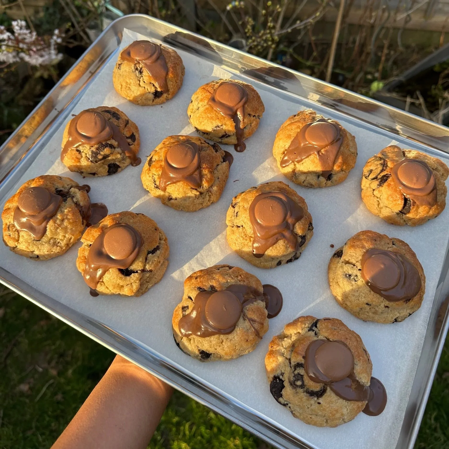 DAIRY MILK STUFFED COOKIE