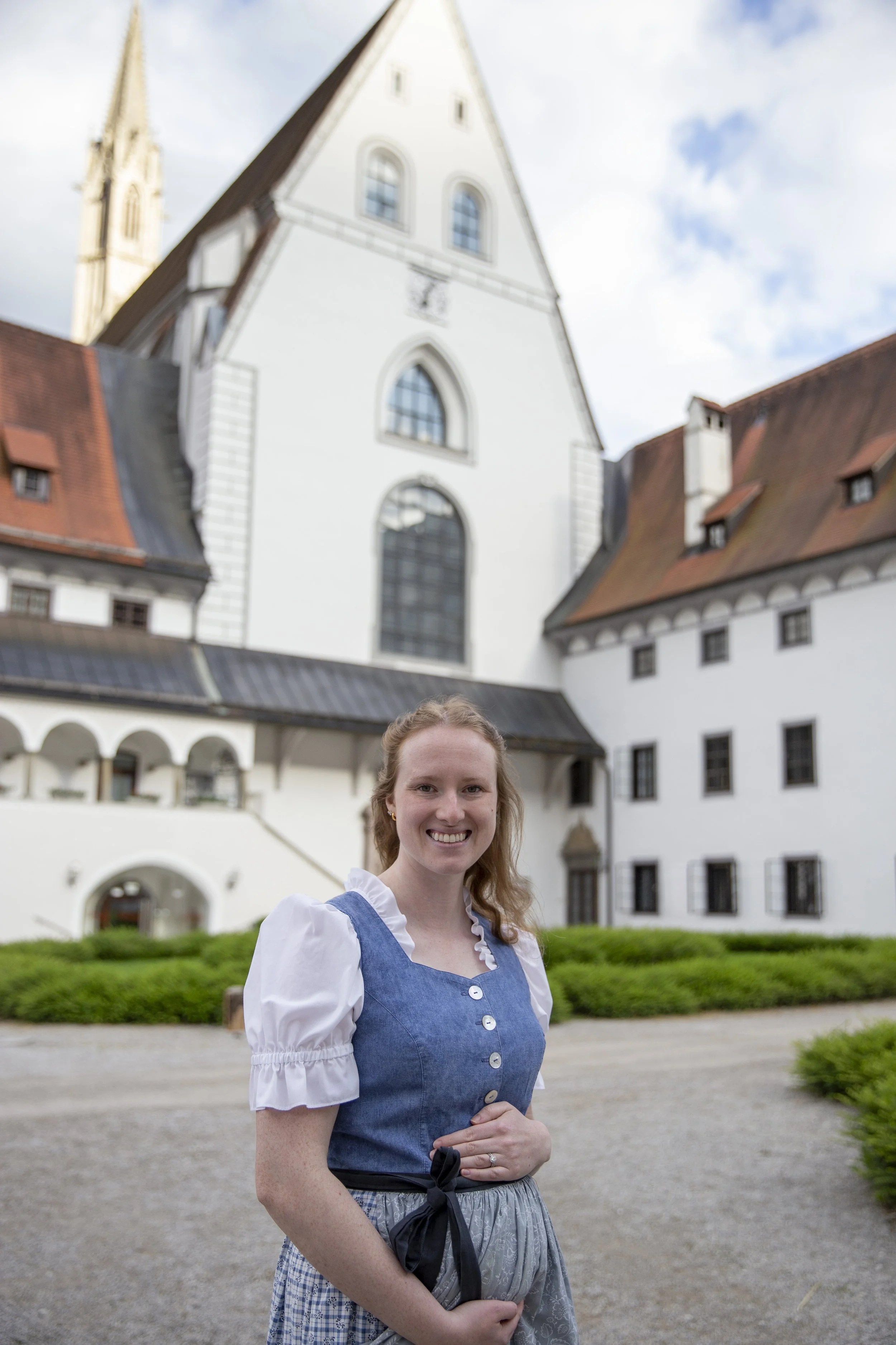 Wearing a dirndl in Austria at the Kartause