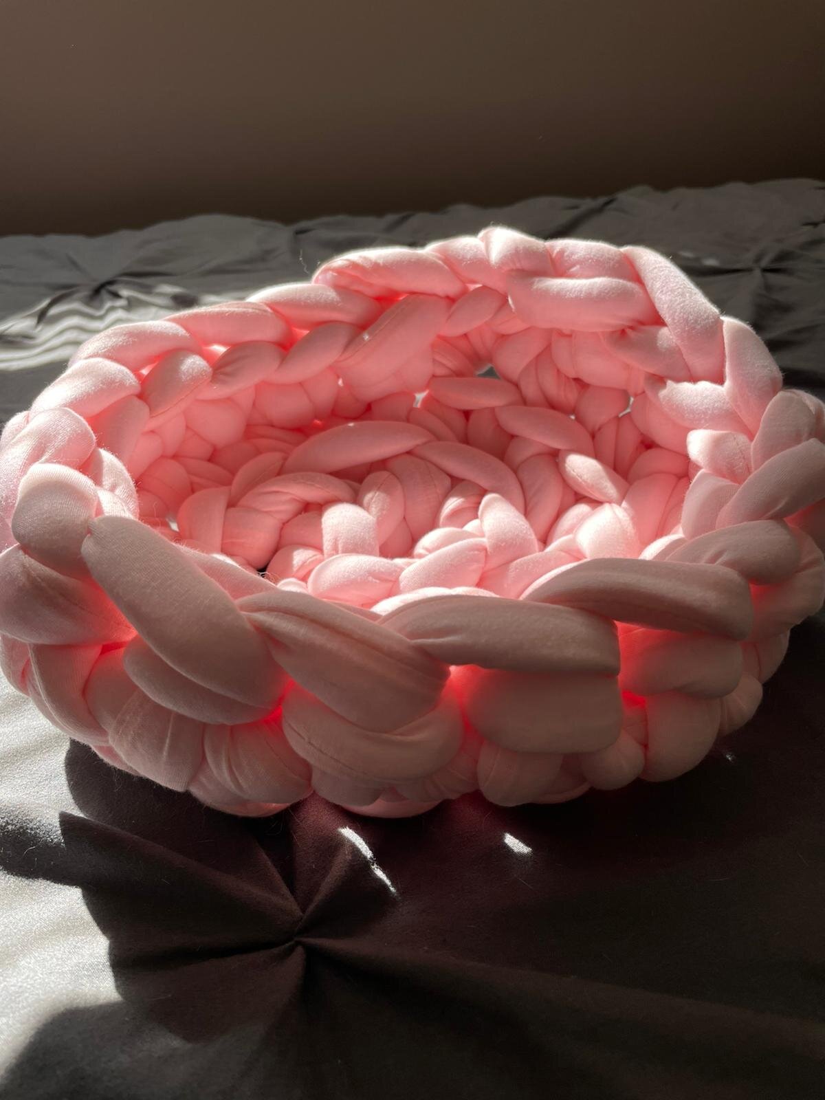 Crochet Small Dog/Cat Bed Pink