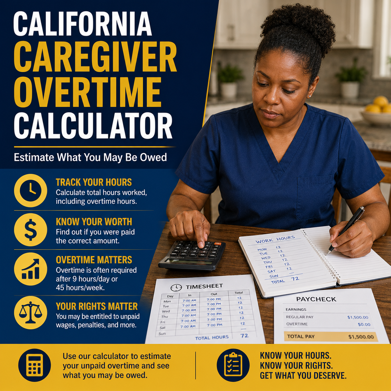California Caregiver Overtime Calculator: Estimate What You May Be Owed