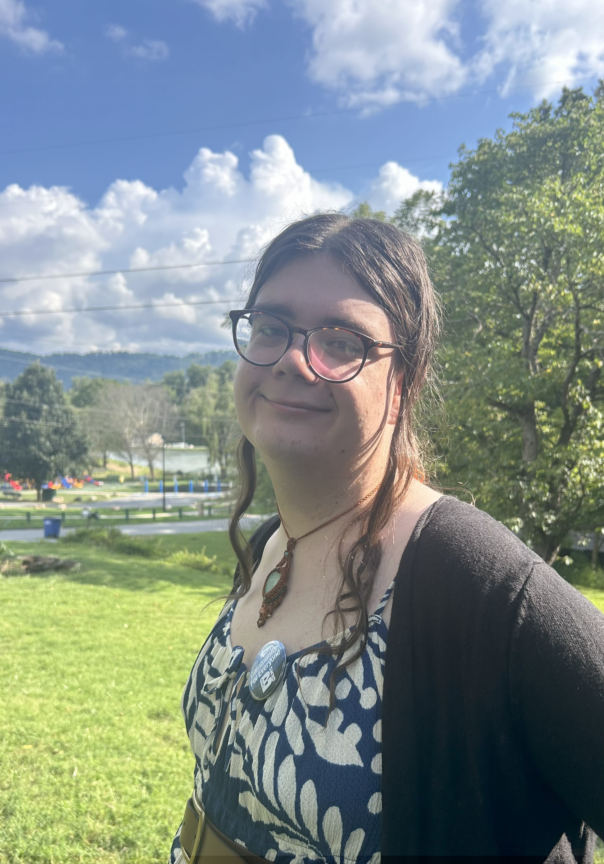 Eleanor Mrozkowski (she/her), is the 1st Vice Chair of the NCDP Trans Caucus and has been working to organize young queer people as a volunteer her whole adult life. 

Eleanor mostly grew up in Hot Springs, Madison County, where she developed a deep 