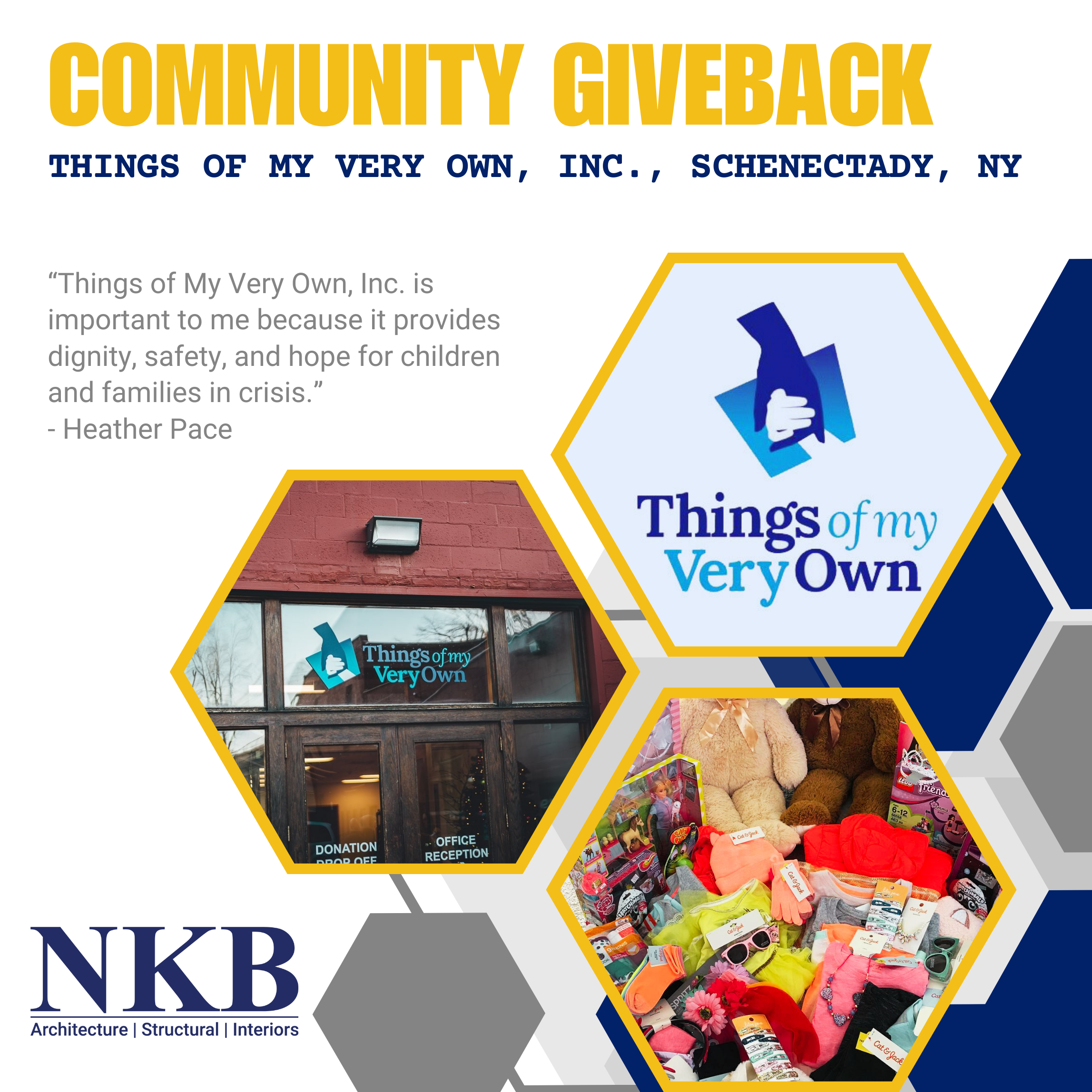 For Quarter 3 2025, Heather Pace selected Things of My Very Own, Inc.