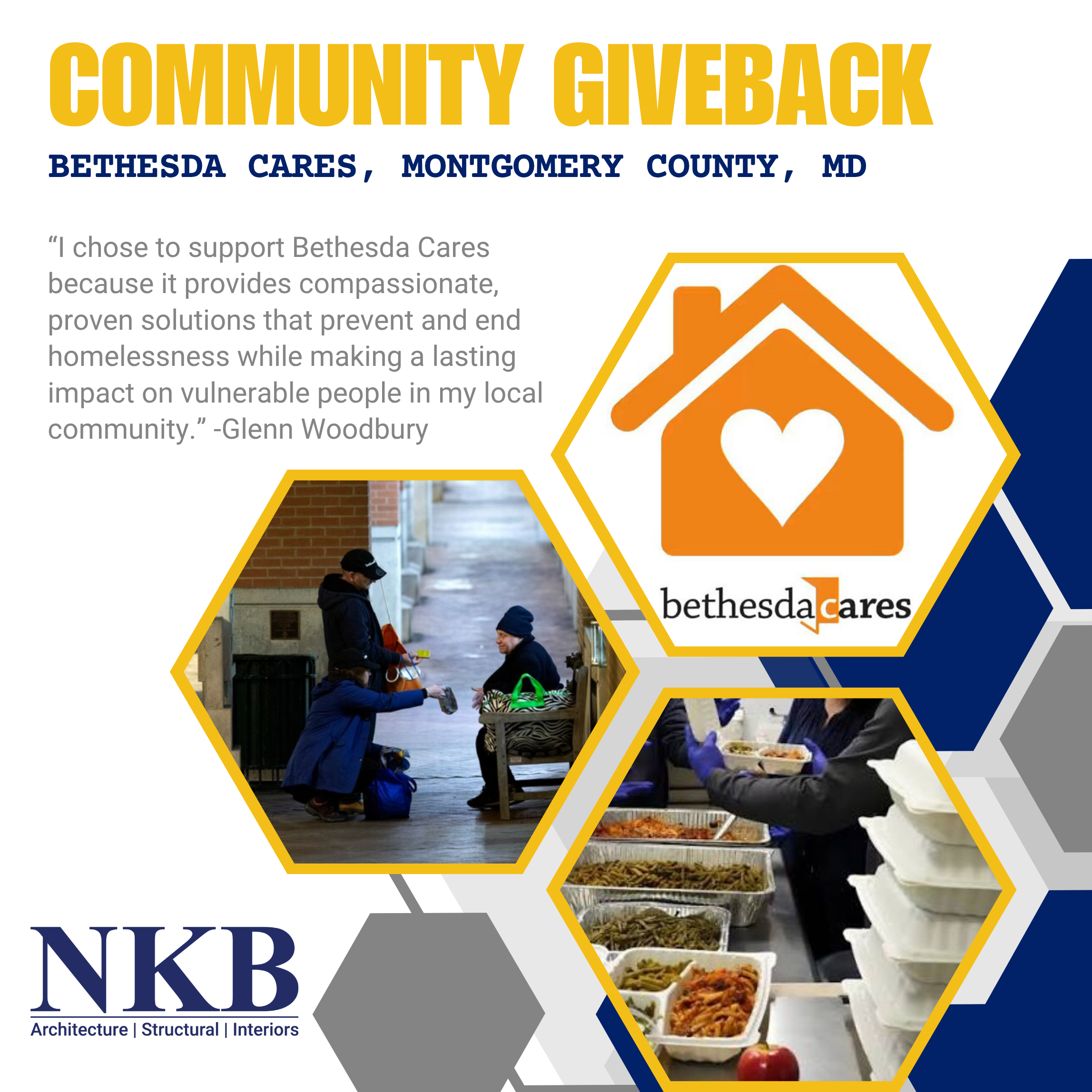 For Quarter 3 2026, Glenn Woodbury selected Bethesda Cares.