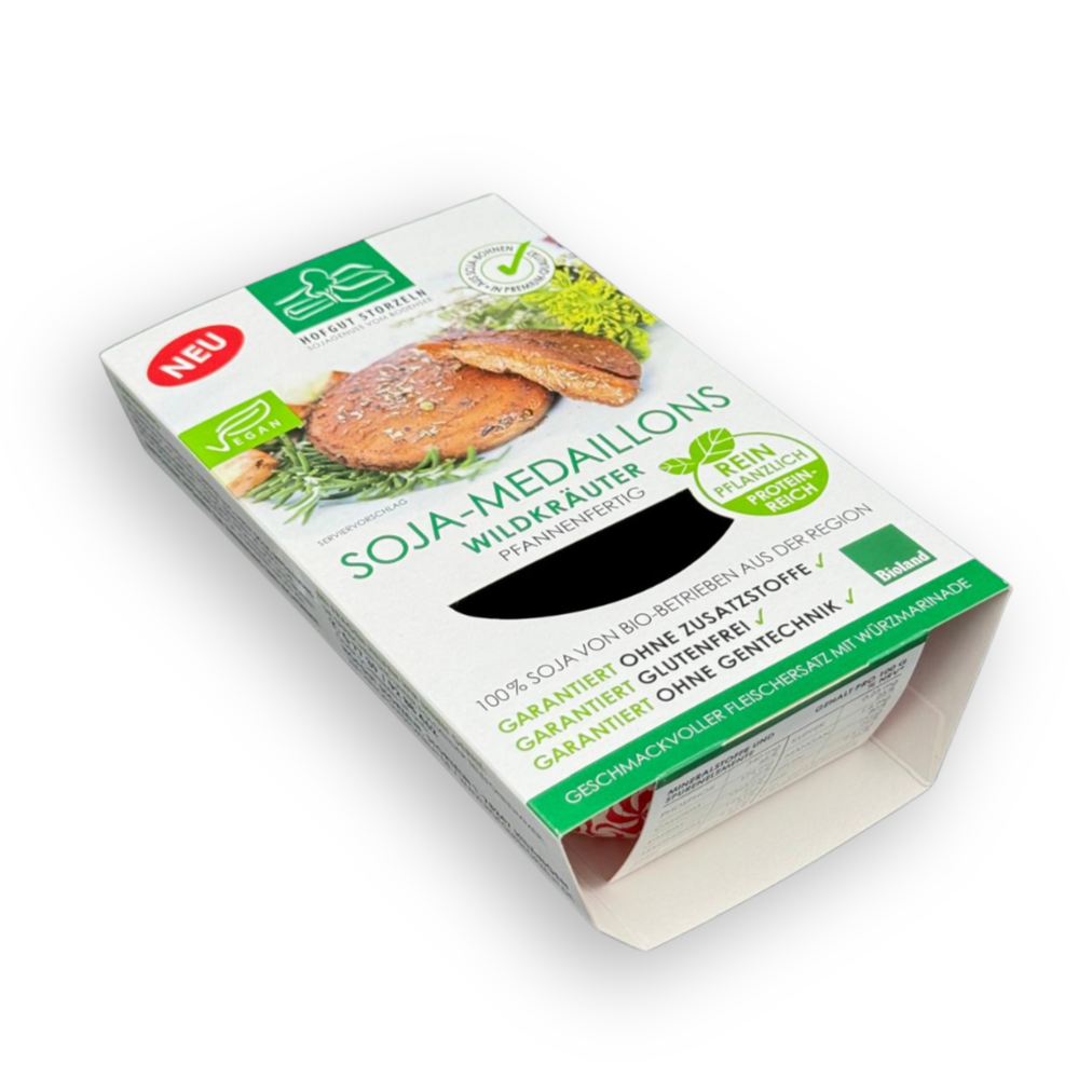 Soy medallions packaging