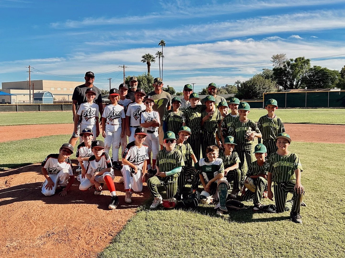 Double header scrimmages this past weekend with Arcadia Aces 11u Red & 11u Black. Great coaches, great players, great teams. Thanks for hosting us 🤝! 
#verdeboys #flylikeanighthawk #verdevalleybaseballclub #VerdeValley #ArizonaBaseball #YouthBa