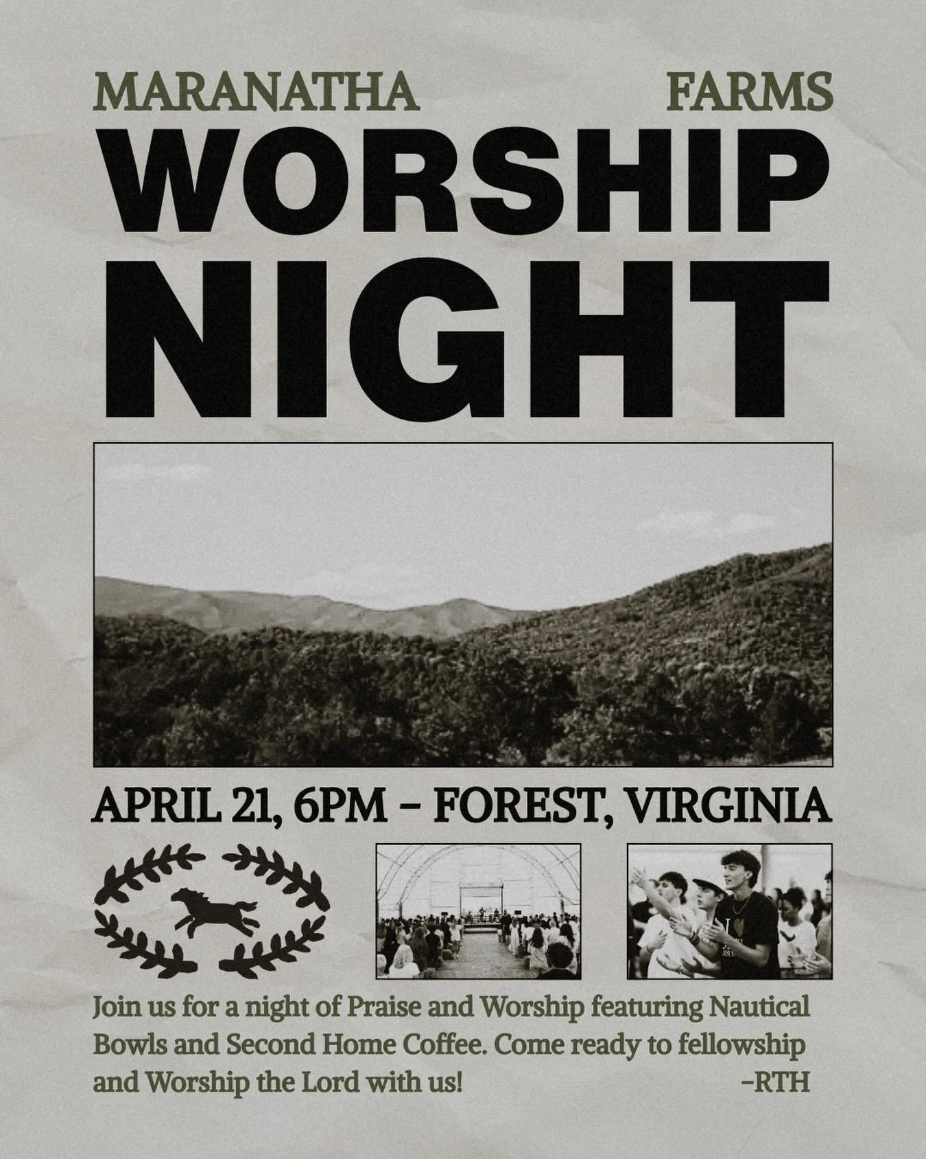 AN ELITE NIGHT OF WORSHIP IS AHEAD OF US!!

APRIL 21st
6 pm
MARANATHA FARMS