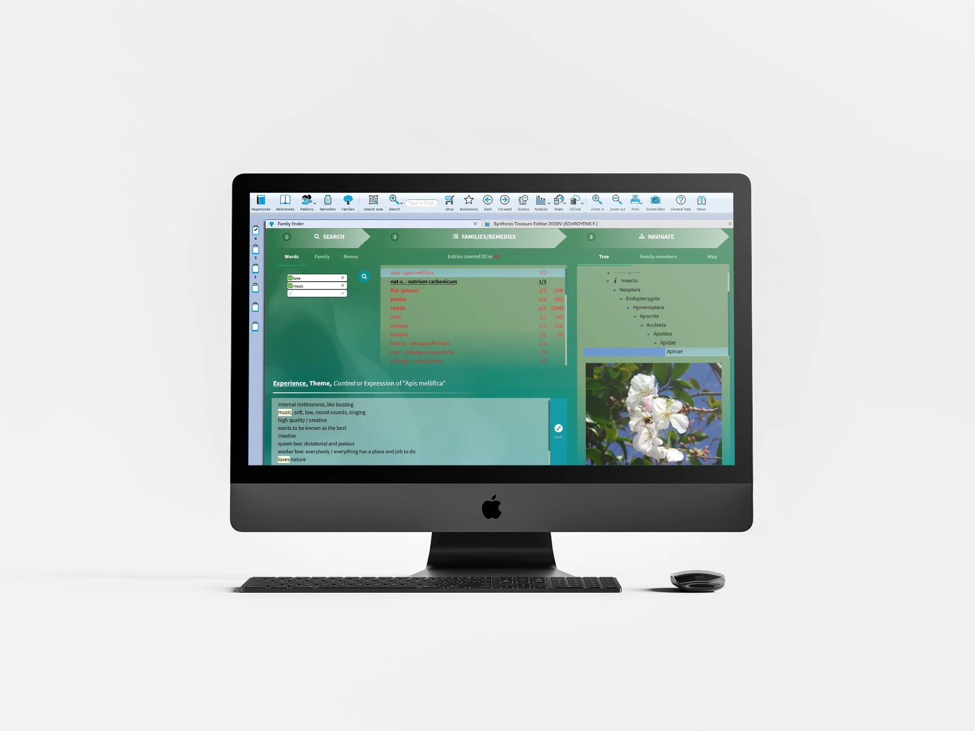 RadarOpus homoeopathic repertory software on laptop