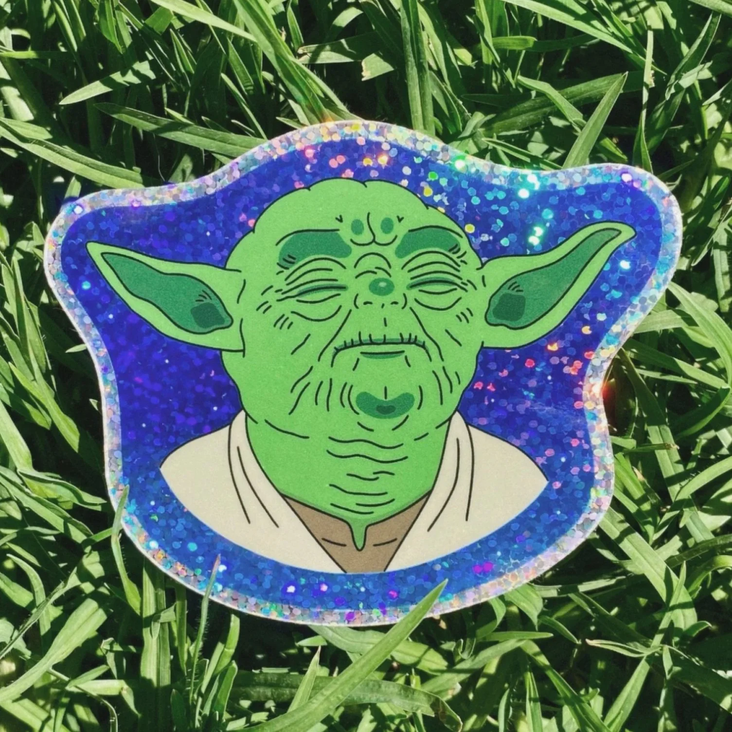 Zen Lizard Man Sticker