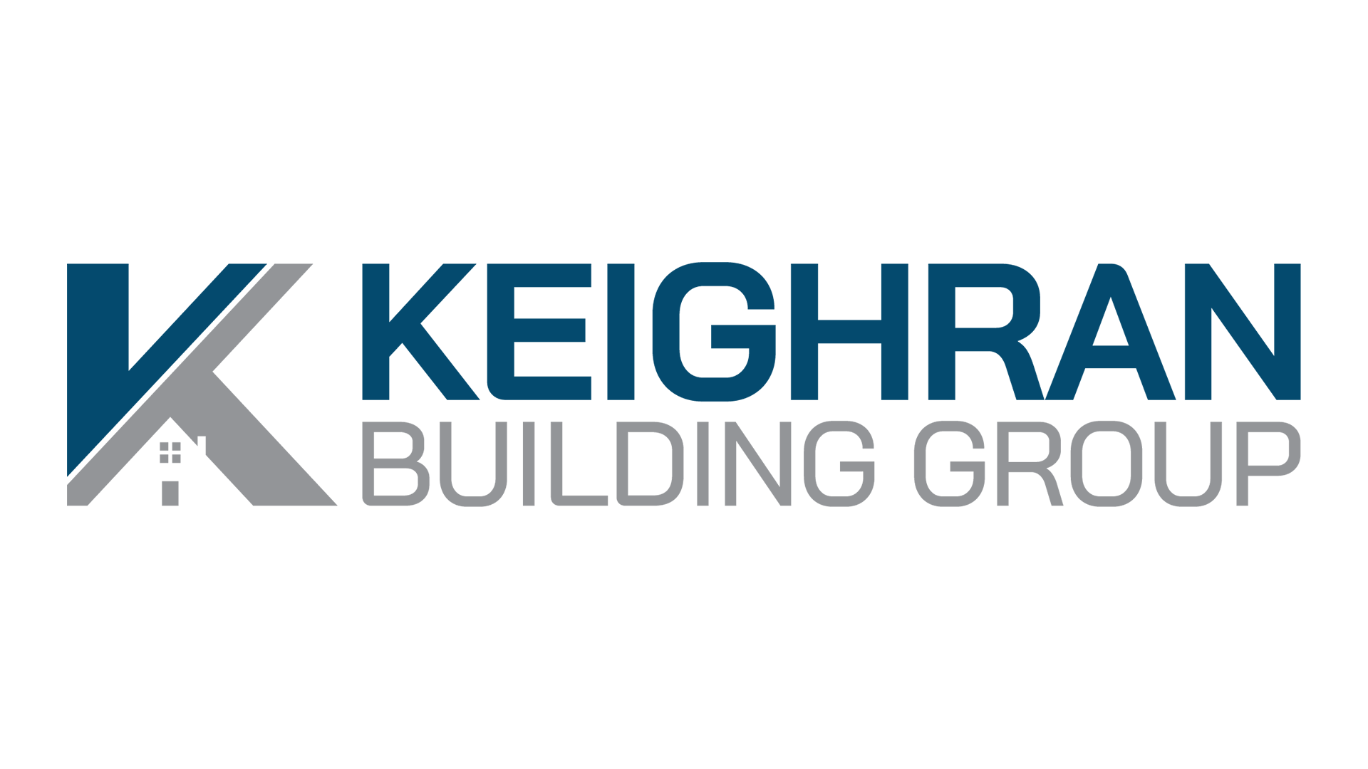 KEIGHRAN Building Group logo with a stylized house and apartments icon in blue and gray colors