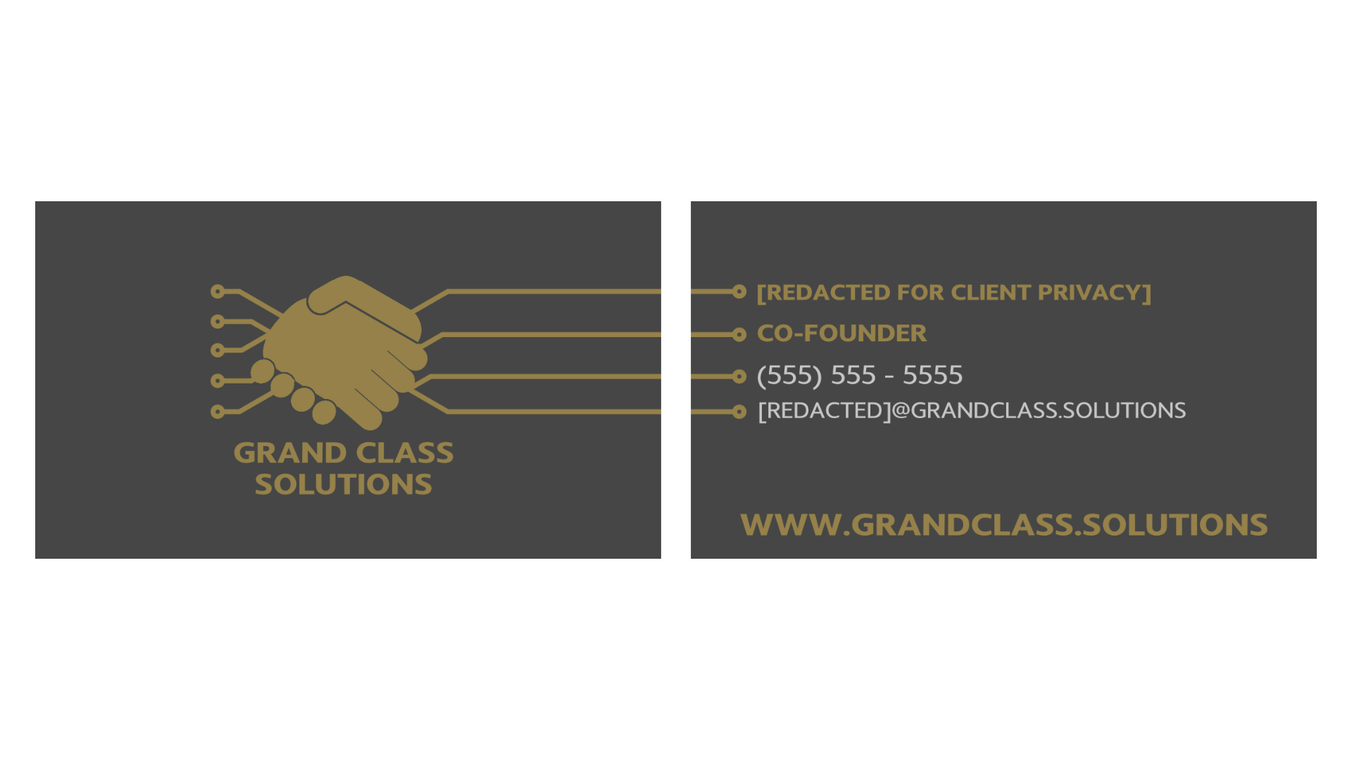 Grand Class Solutions Business Cards