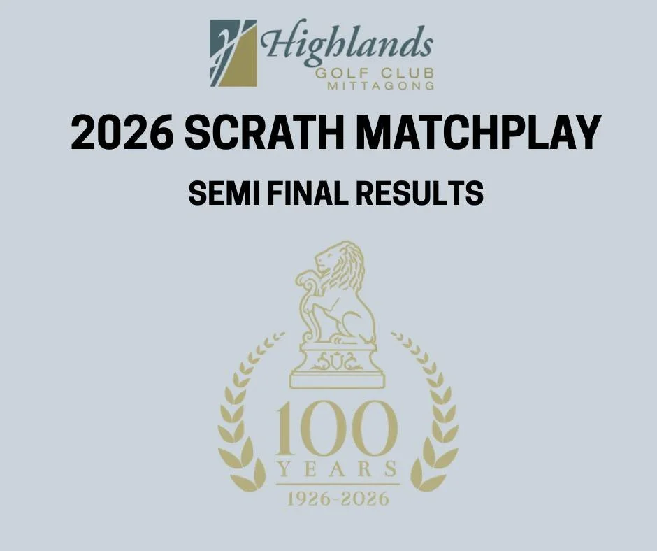 Scratch Match Play Finalists Have Been Decided.

Yesterday we had the semi finals of the Scratch Match Play at The Highlands GC. 
Congratulations to Andrew, Chad, Nick, Ben, Greg and Gav on making your way through to next week's final. 

It's great t