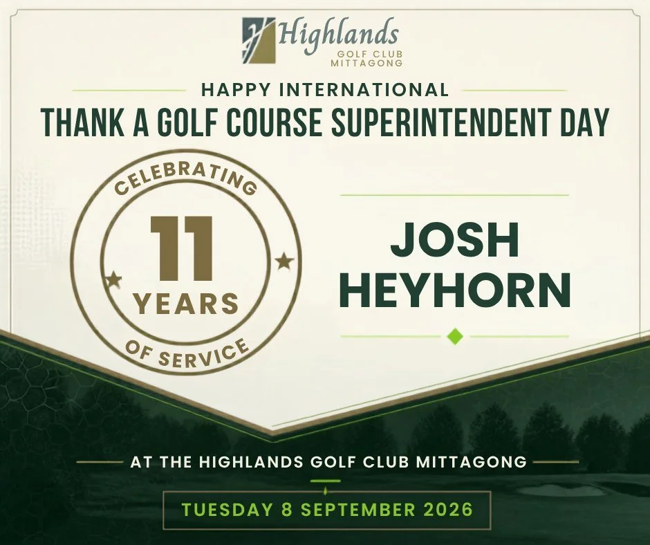Happy International Thank a Golf Course Superintendent Day JOSHUA!!!
11 Years of amazing service to The Highlands Golf Club!!! Thank you for everything you have done preparing such an incredible golf course each week.

@measuredgolf104 Measured Golf 