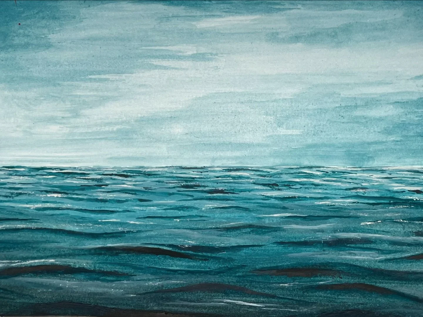 Wide Open Spaces
Gouache on scrap paper
3&bull;2024