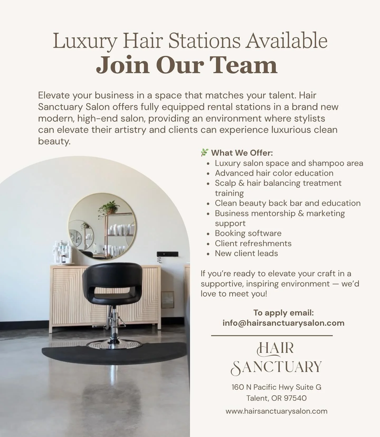 Join our team 🌿

#talentoregon #phoenixoregon #ashlandoregon #medfordoregon #southernoregon #southernoregonstylist