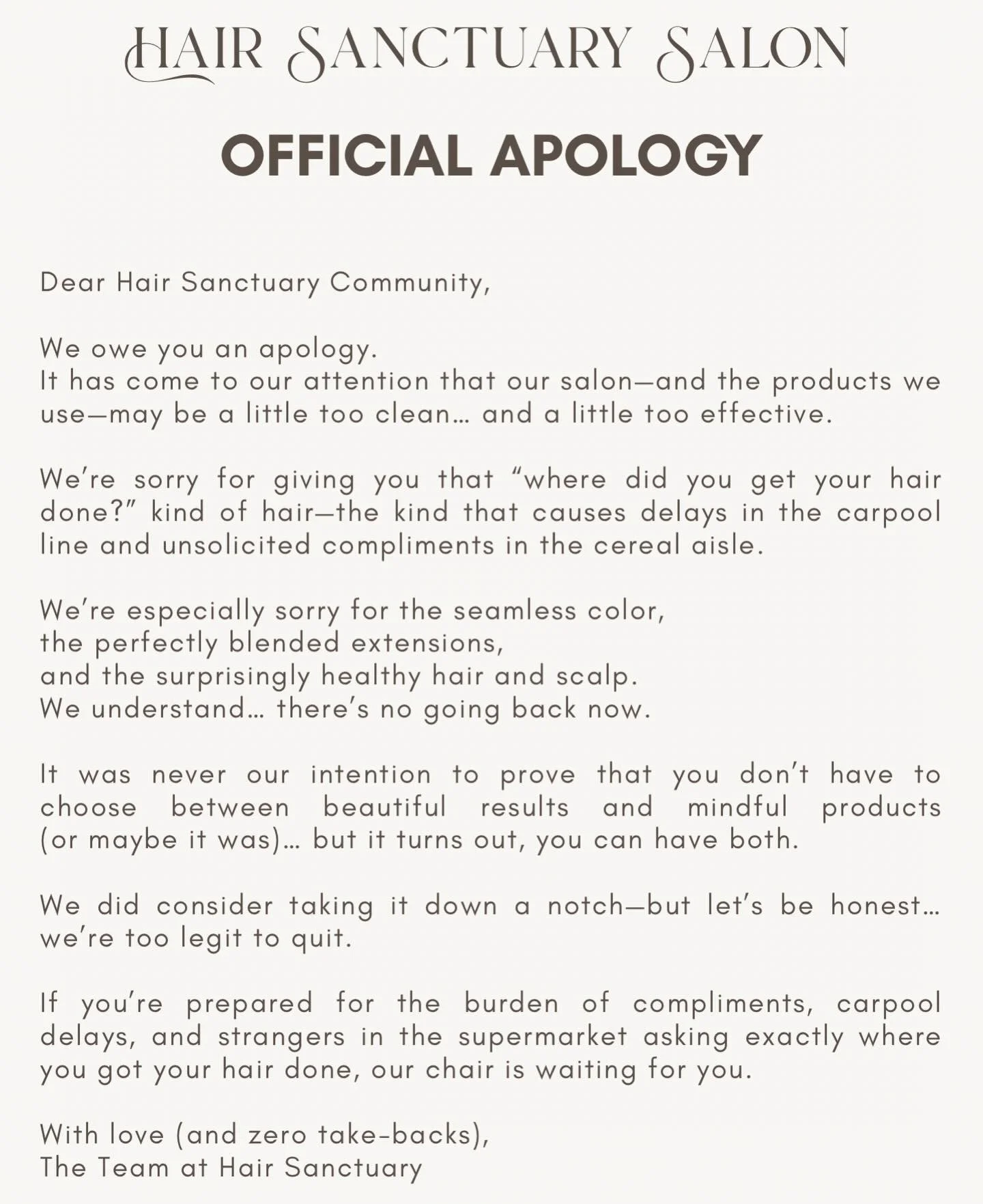 This is absolutely not a joke. We are like really sorry.