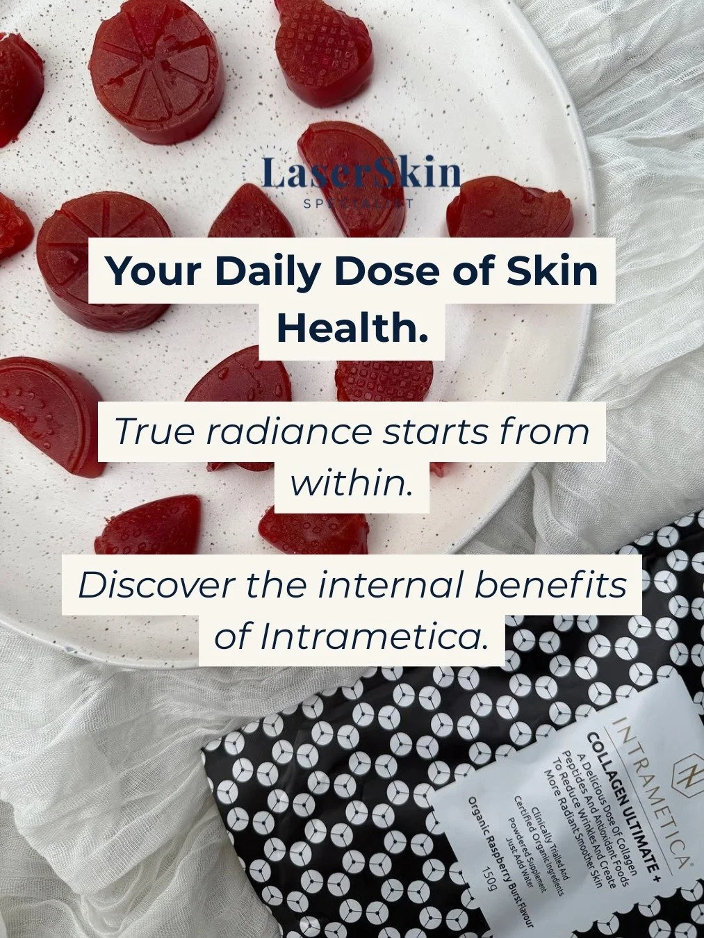 ✨ Your Daily Dose of Skin Health. ✨

At LaserSkin Specialist, we believe true radiance begins from within. 

While our advanced topical treatments and in clinic therapies are transformative, supporting your skin health internally, is equally vital fo