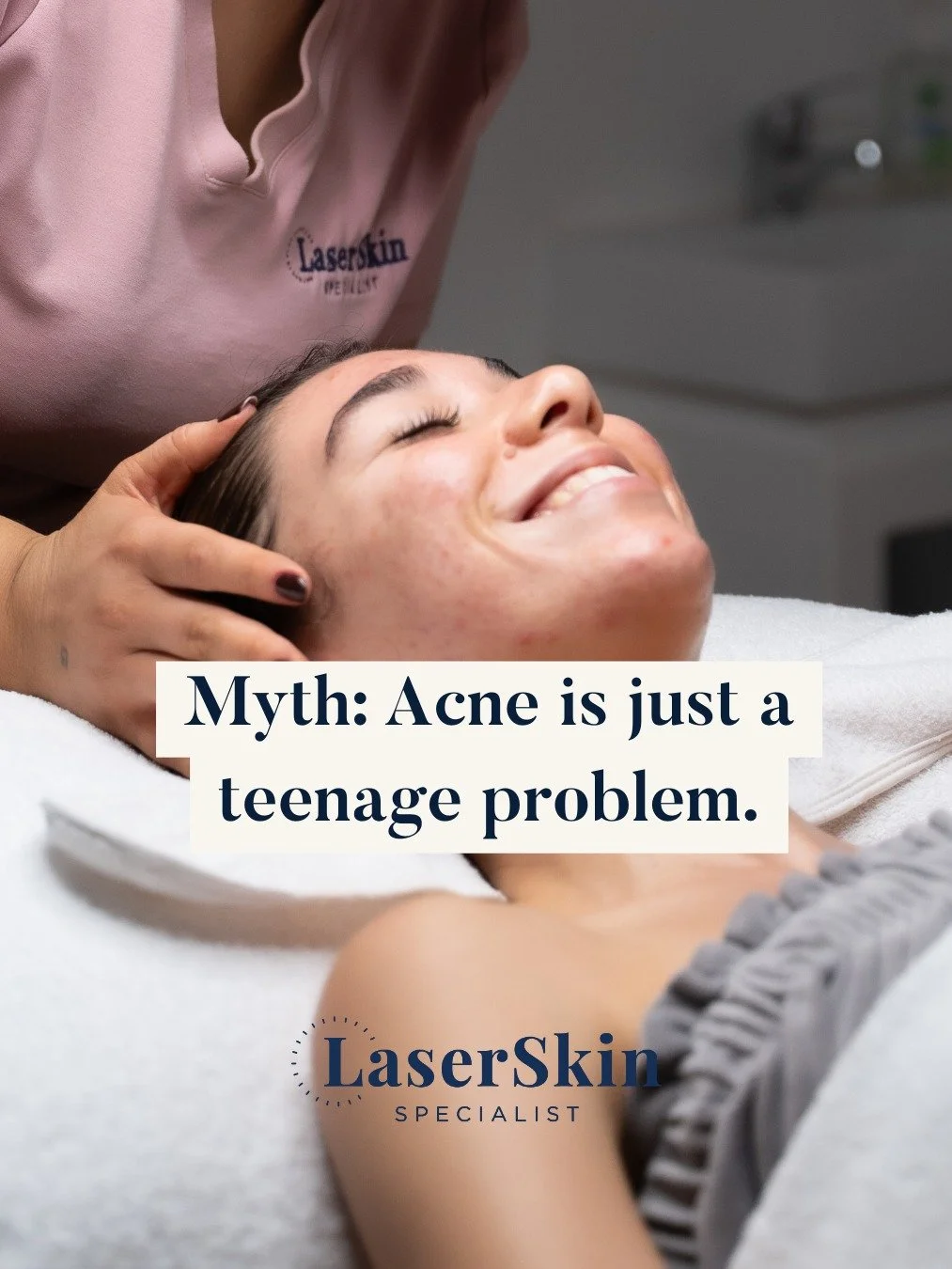✨ Myth vs. Reality: Adult Acne ✨

Think acne is just a teenage phase? 

Think again. 

Many women experience persistent breakouts well into adulthood, and it's far more common than you might imagine.

At LaserSkin Specialist, we understand the frustr