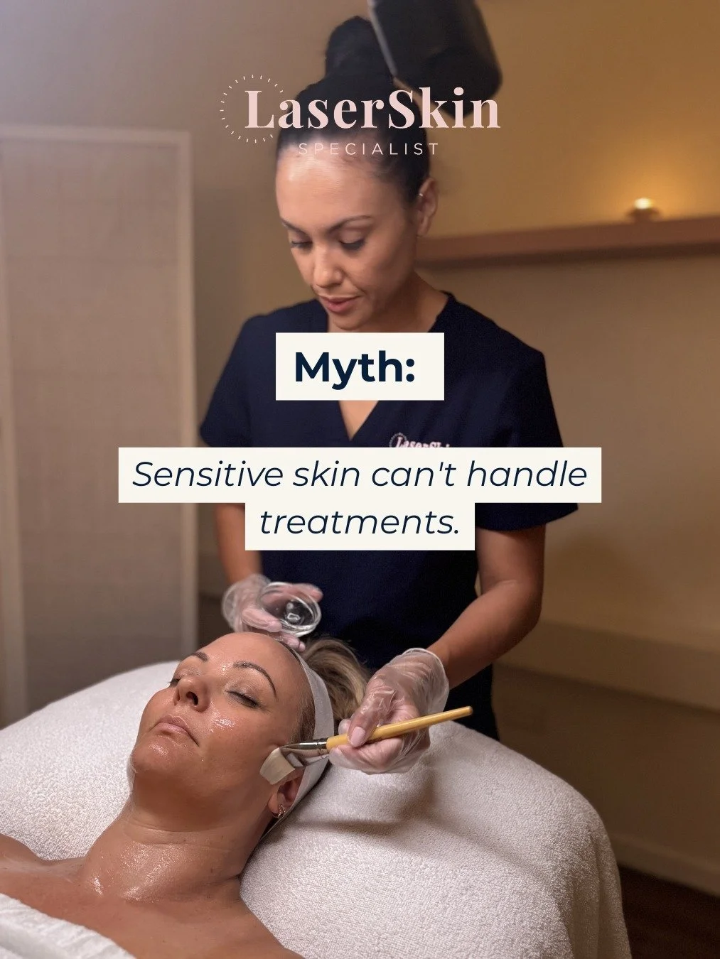 ✨ Myth Debunked: Sensitive Skin Can Thrive with Expert Care! ✨

For too long, sensitive skin has been told it can&rsquo;t handle advanced treatments. 

At LaserSkin Specialist, we&rsquo;re here to change that narrative.

Your delicate complexion dese