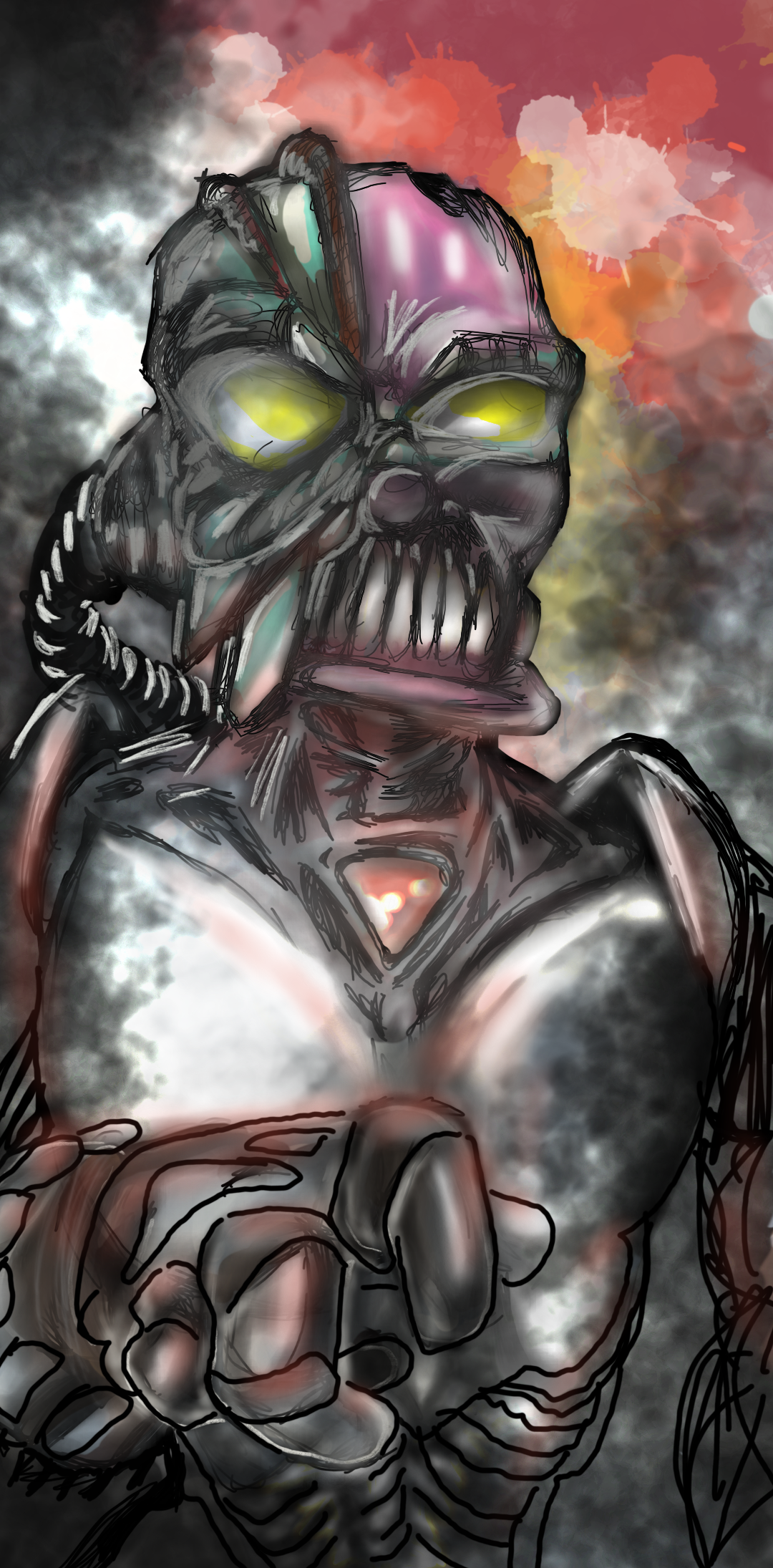 This is more along the lines of when I crafted the story of his background being a zombie Cyborg and whatnot