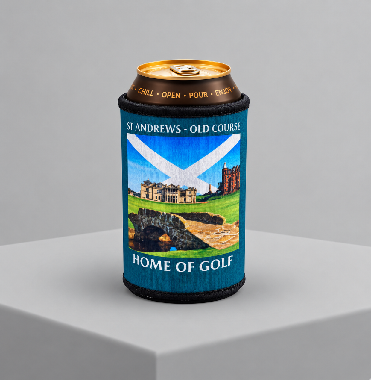 St Andrews Home of Golf can cooler