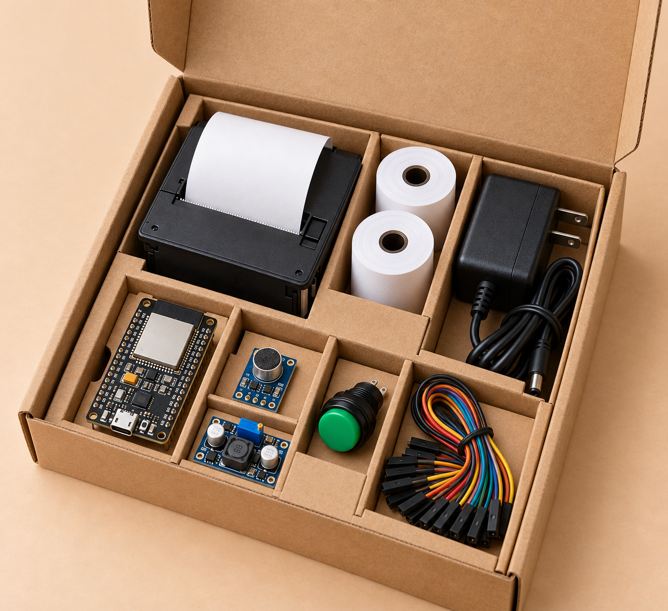 DIY fortune printer kit unboxing-2.png