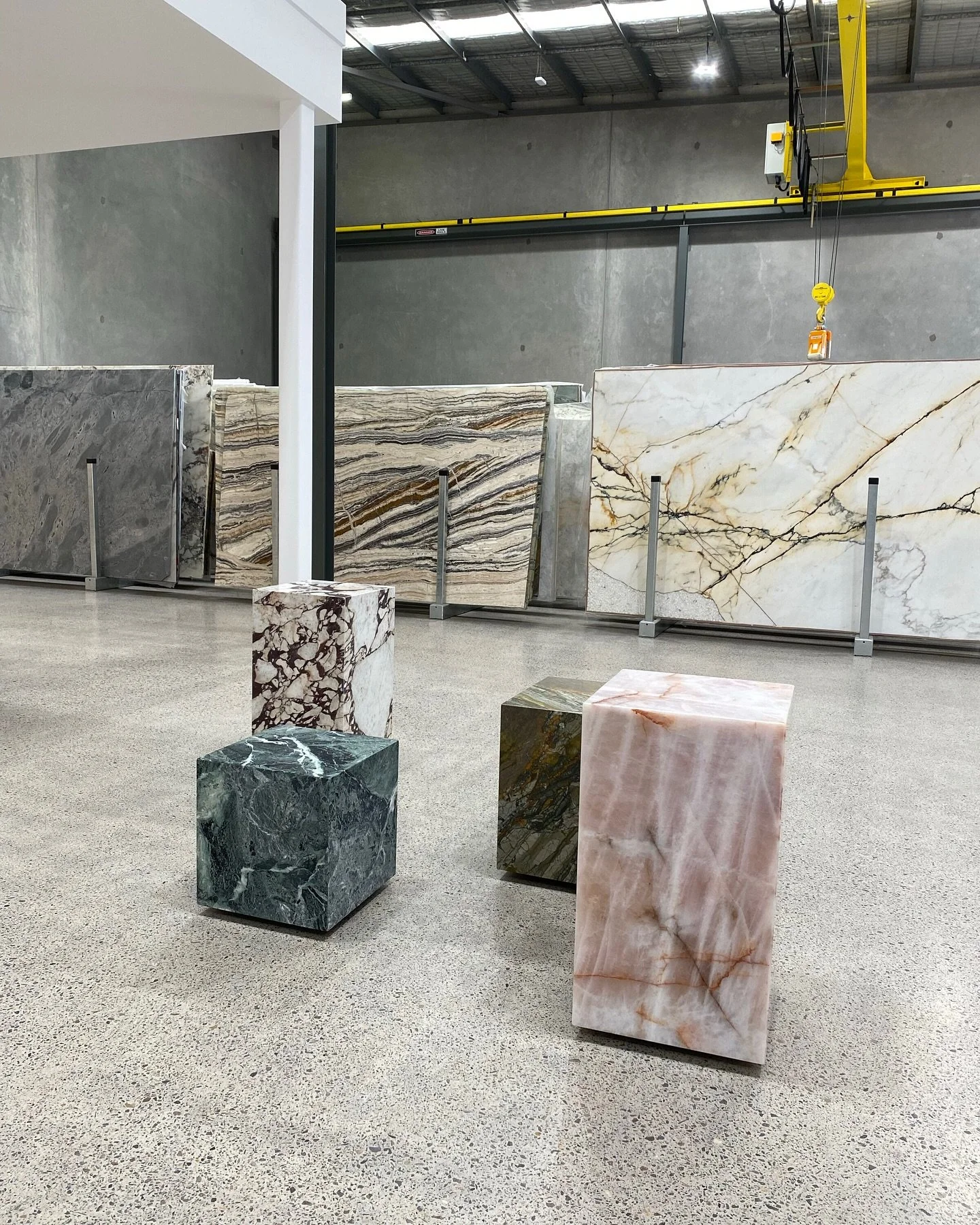 Sourcing is such an important part of the process. Finding stone that work with the palette and are in stock - as they are natural product, and always so individual, it can take a while to find that perfect stone that is either the standout feature o