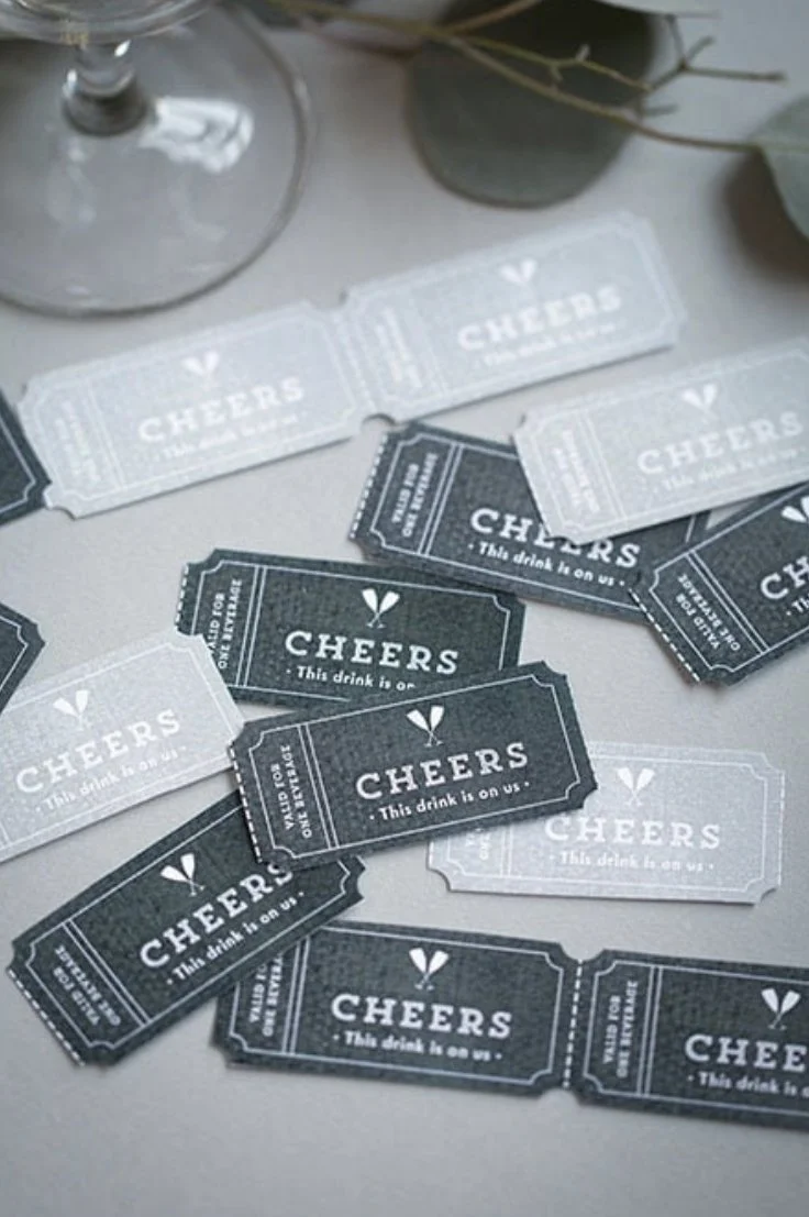 Event Drink Tickets - Wedding, Showers, Buck and Doe