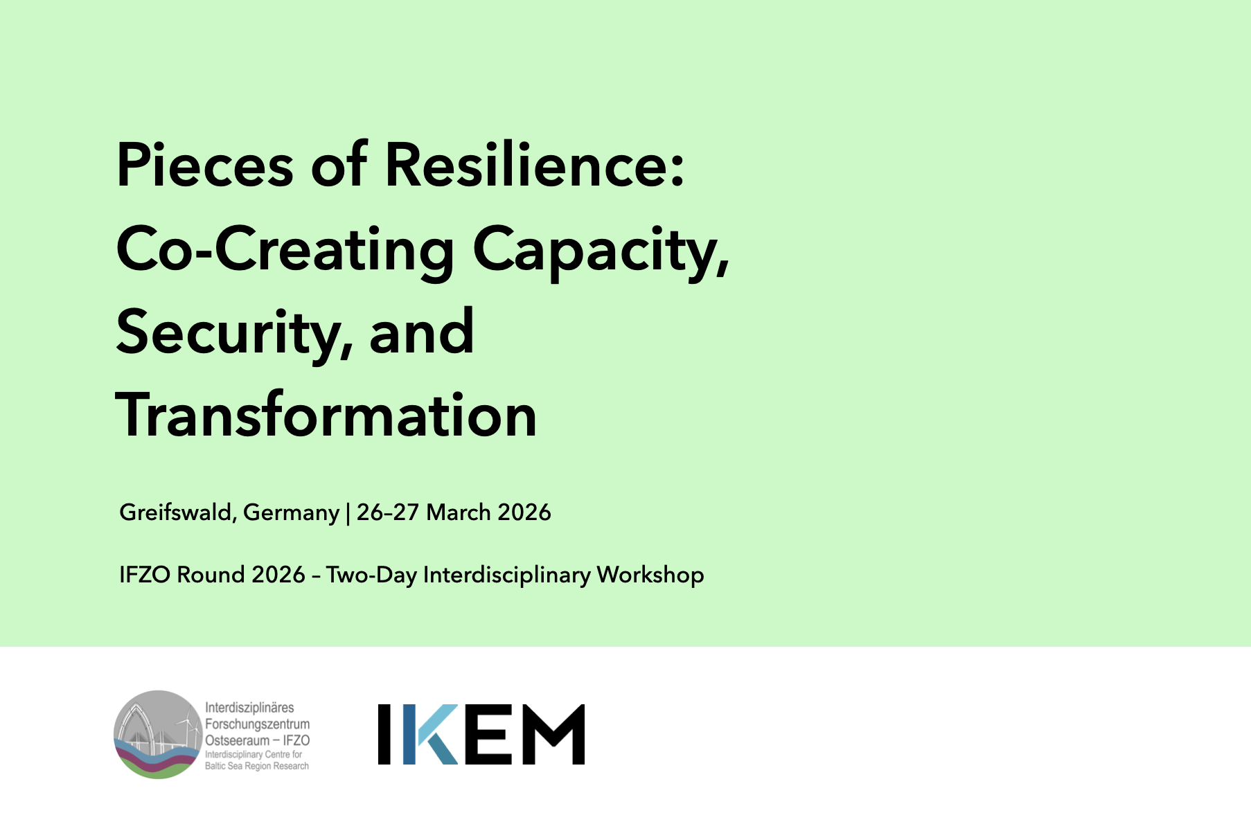 Pieces of Resilience: Co-Creating Capacity, Security, and Transformation