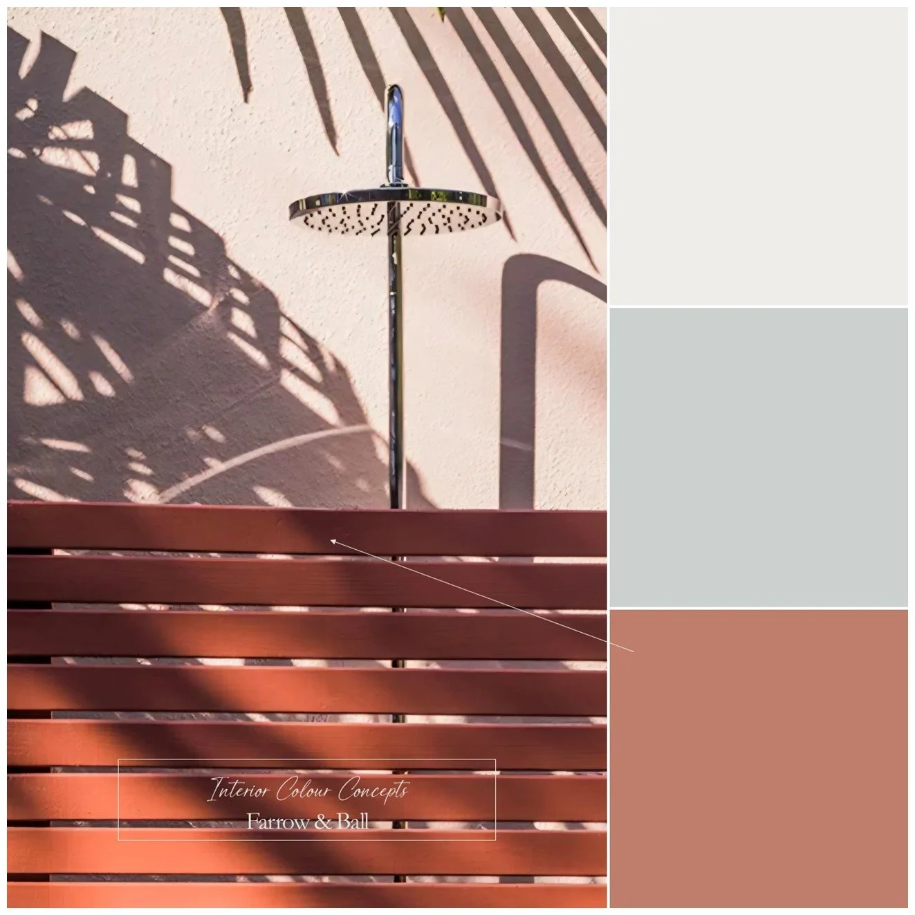 An earthy red and grey-blue from Farrow & Ball for the ultimate outdoor look.