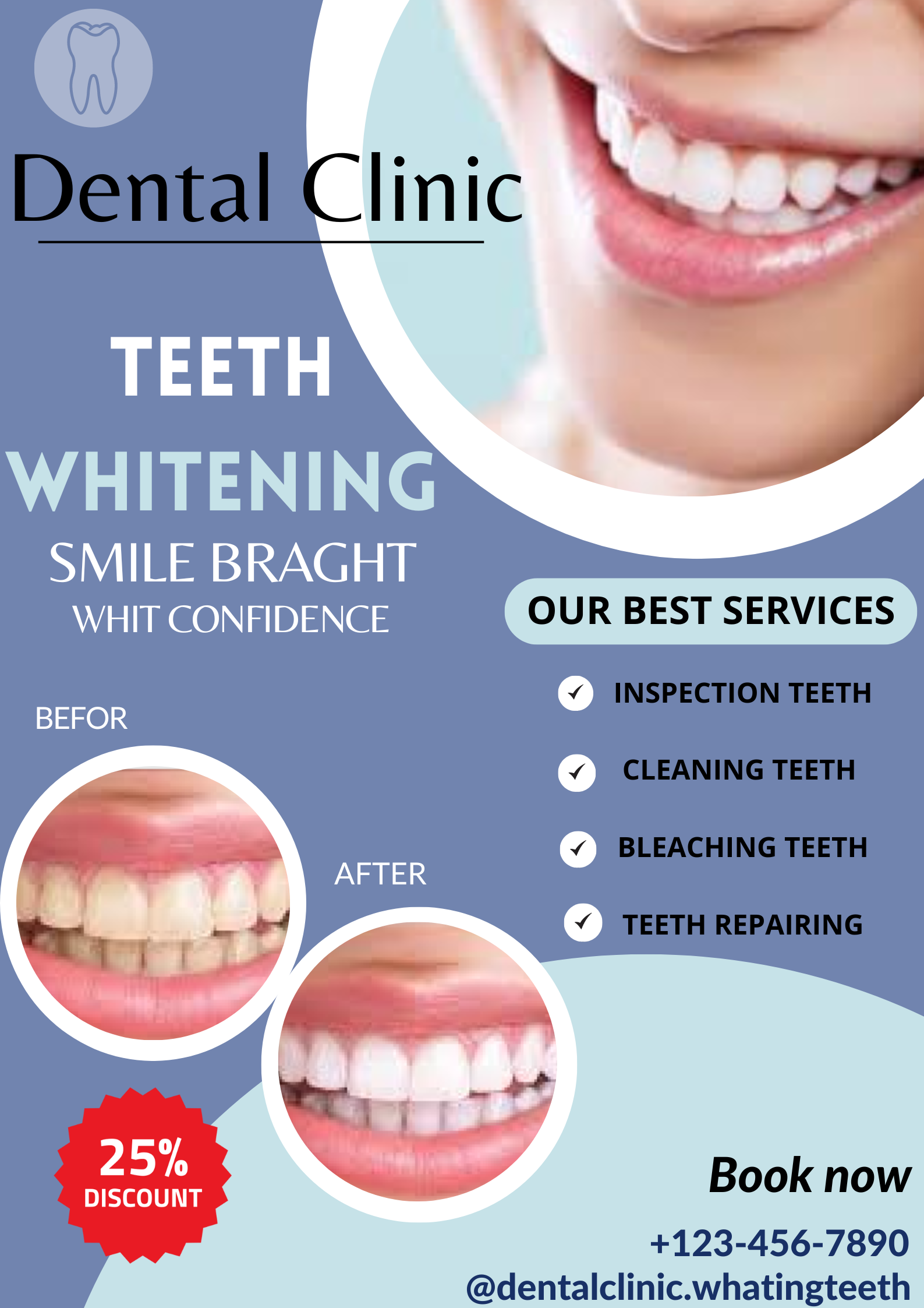 Blue pediatric dental clinic Poster.png