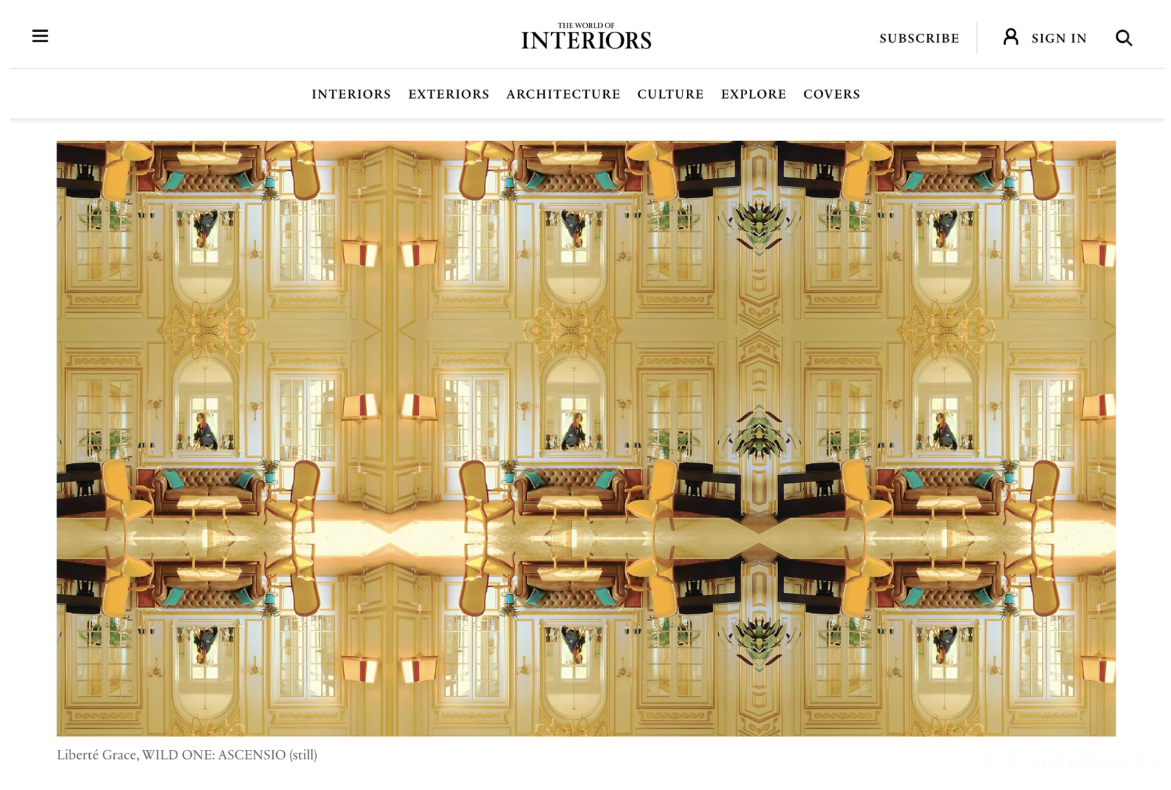 Liberté Grace featured in The World Of Interiors Magazine by Condénast