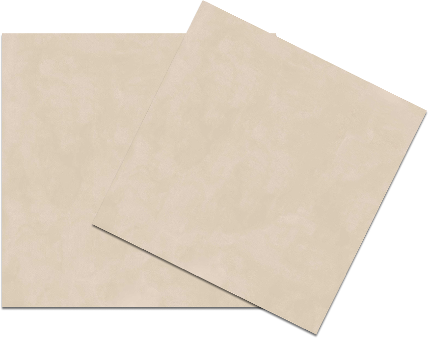 Duas folhas de papel de cor bege, sobre um fundo preto.