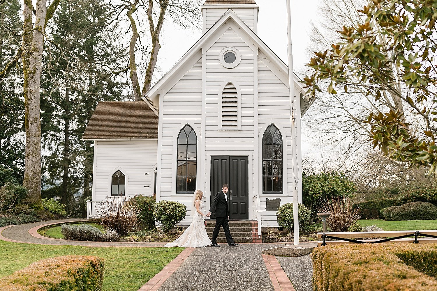 Oaks Pioneer Church Sellwood | Shelley + Christian Elopement | Amanda Meg Photography