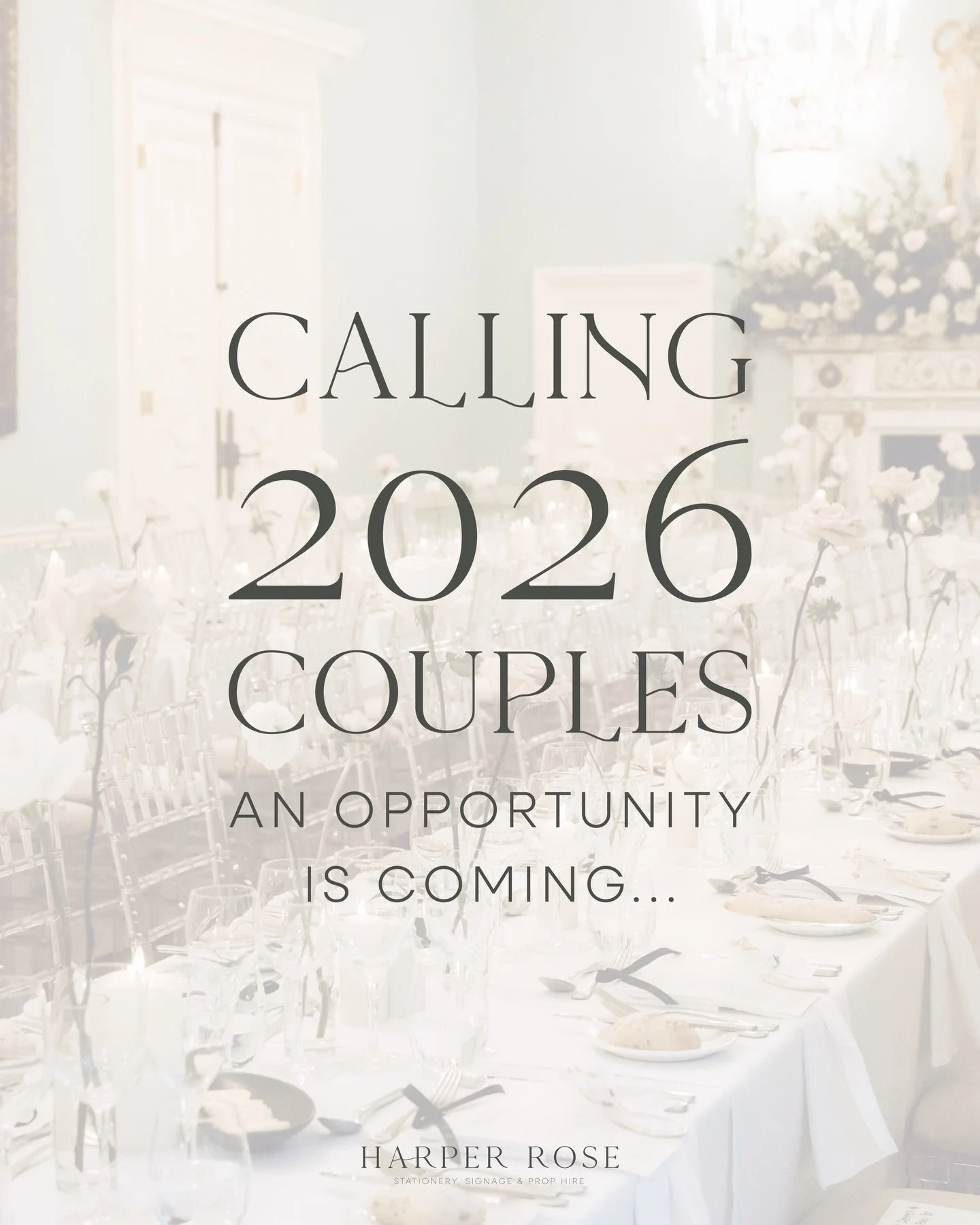 EXCITING OFFER&hellip; CALLING 2026 COUPLES 🤍
 Do you love the idea of having bespoke, custom built signs at your wedding?

Next year, Harper Rose will be evolving into a more design-led business, still specialising in stationery and signage but on 