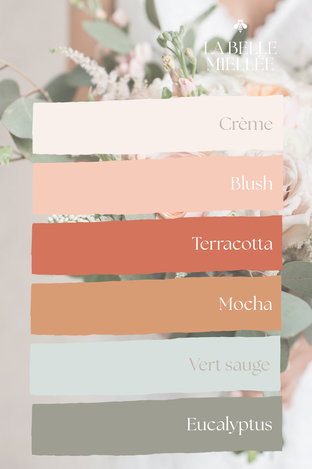 Palette de couleurs tendance 2026 avec des nuances de terracotta, sauge et miel doré
