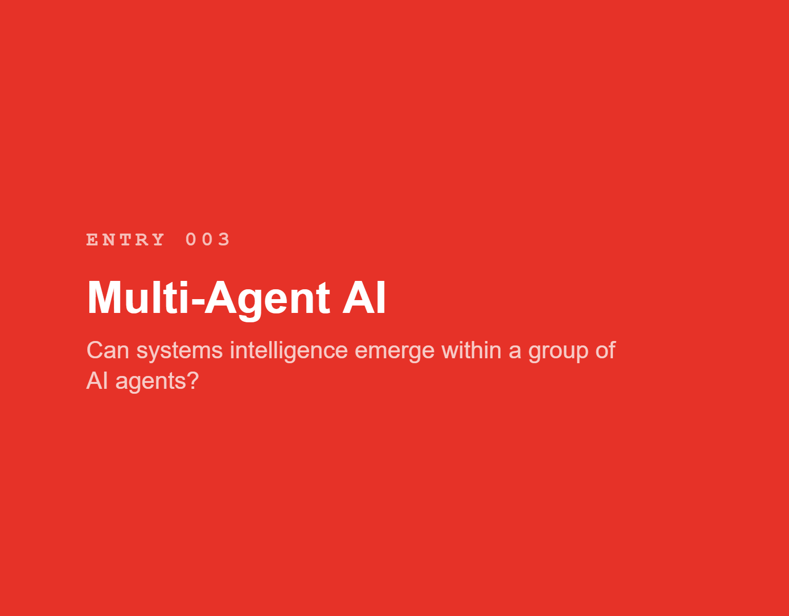 Multi-Agent AI