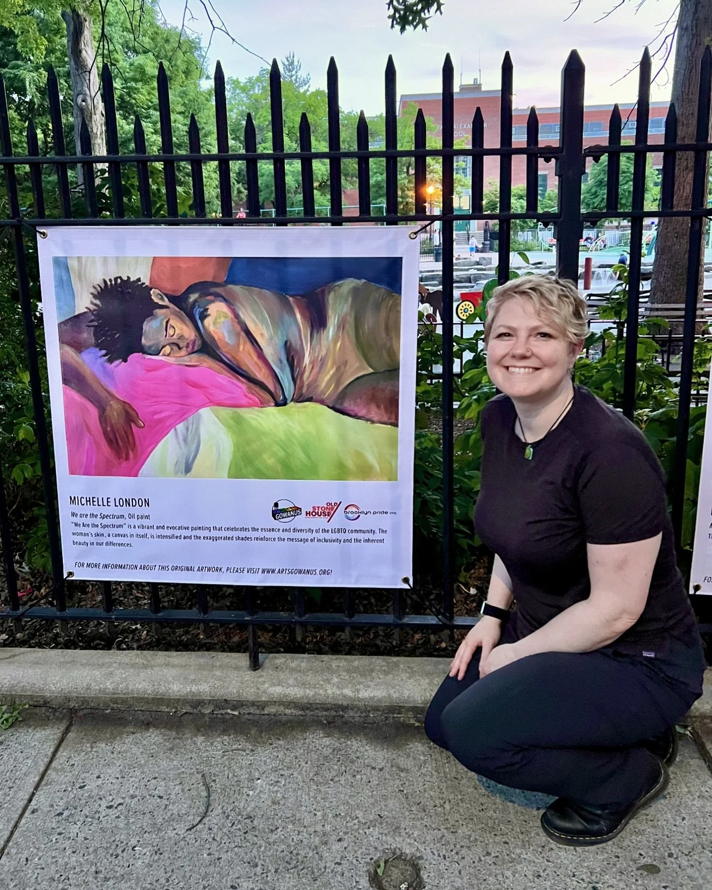 One of my paintings is on display in Brooklyn until Aug 31st! You can see it along the fence outside The Old Stone House &amp; Washington Park in Park Slope. (3rd St between 4th Ave &amp; 5th Ave) 

The painting is part of @artsgowanus Pride: All Day