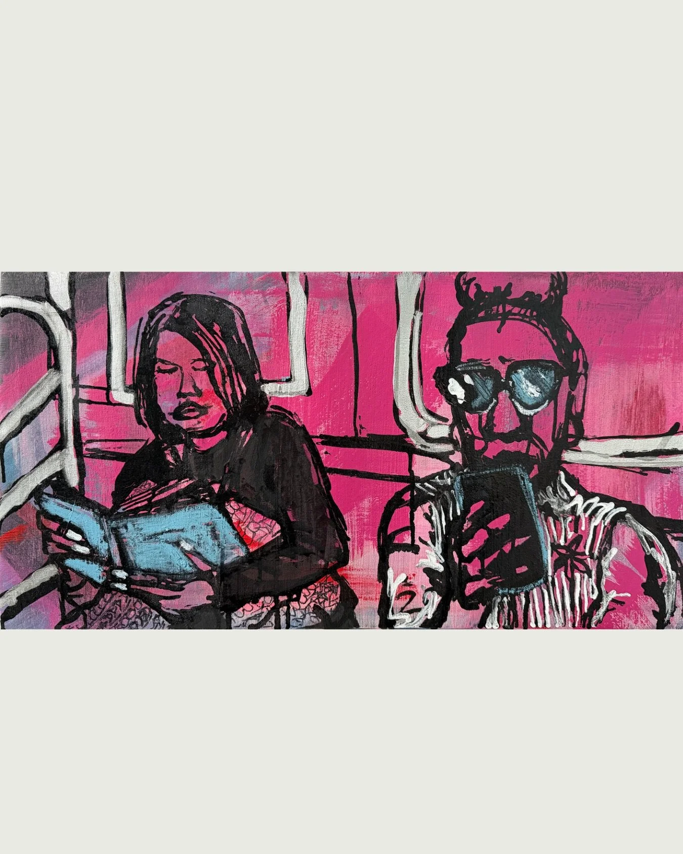 Been trying to post this one for days 😆  It&rsquo;s from a couple months ago &mdash; Hope you enjoy!

#chashama #nycartists #nycart #subwayart