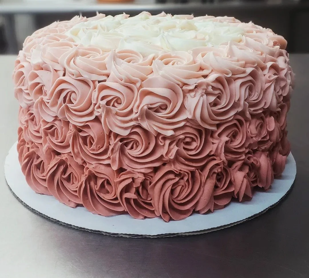Ombre Rosette Cake